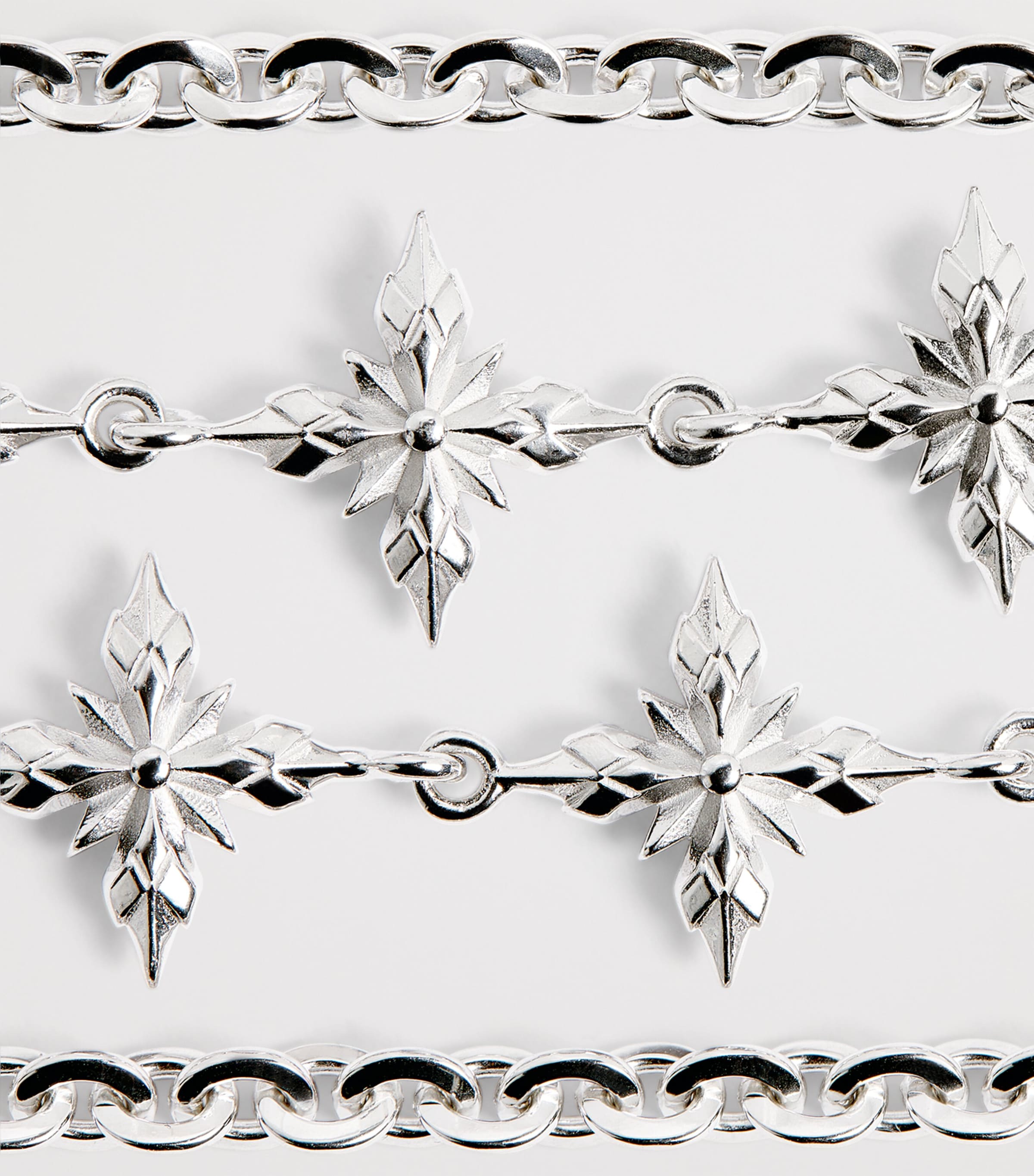 Sterling Silver Cross Chain Necklace SILVER Image 4