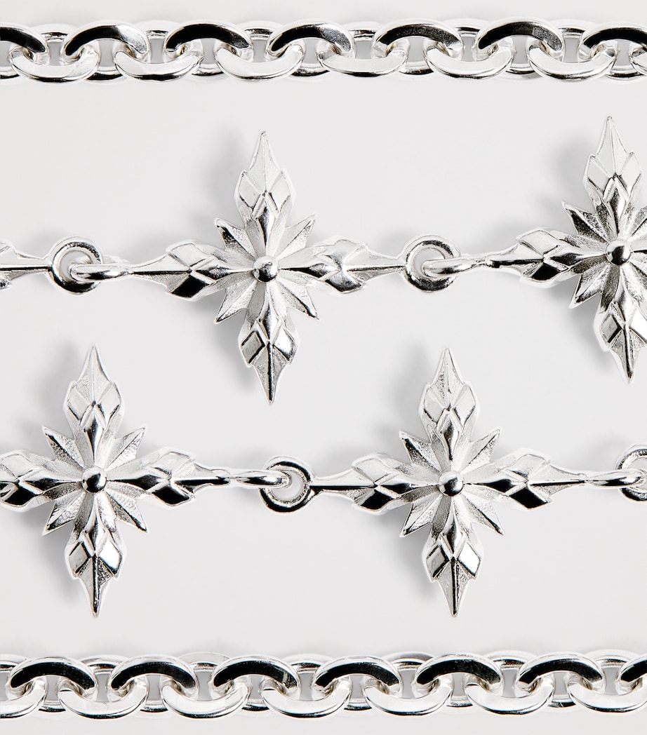 Sterling Silver Cross Chain Necklace SILVER Image 4