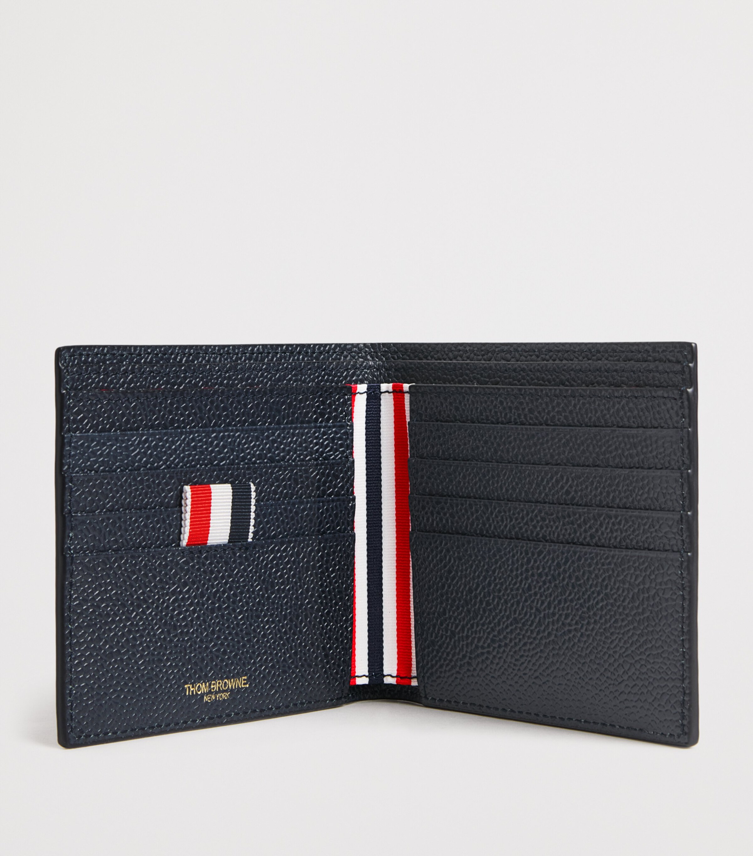 Leather Bifold Wallet NAVY Image 2