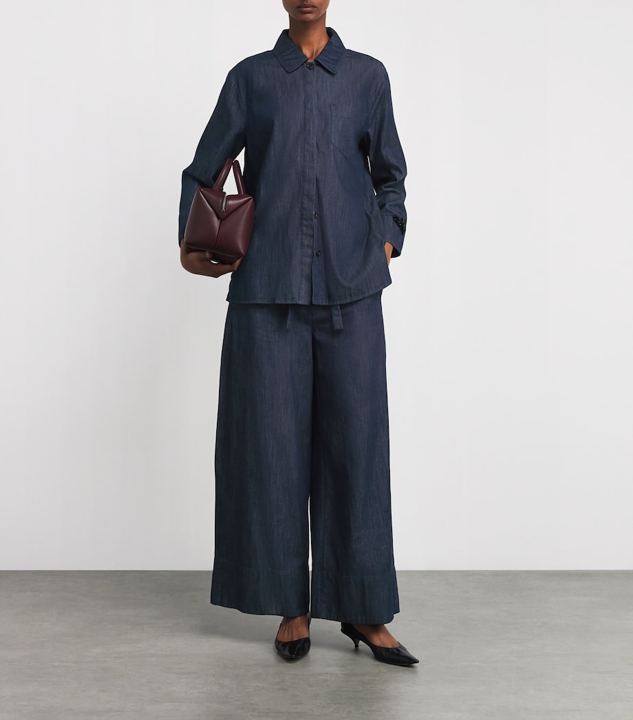 Drawstring-Detail Wide-Leg Jeans MIDNIGHTBLUE Image 2