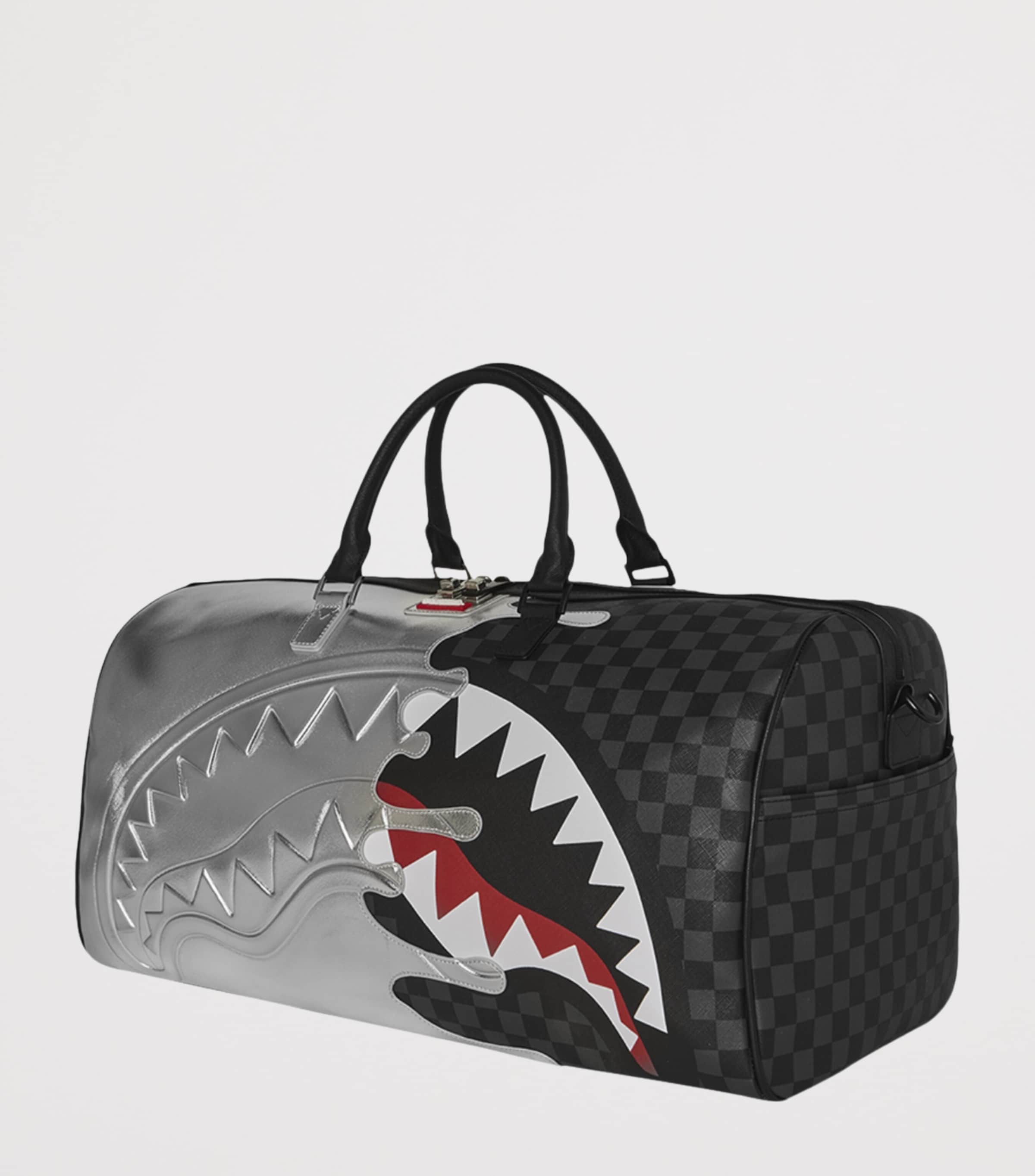 Sprayground Silver Side Drip Duffle Bag Silver Side Drip Image 5