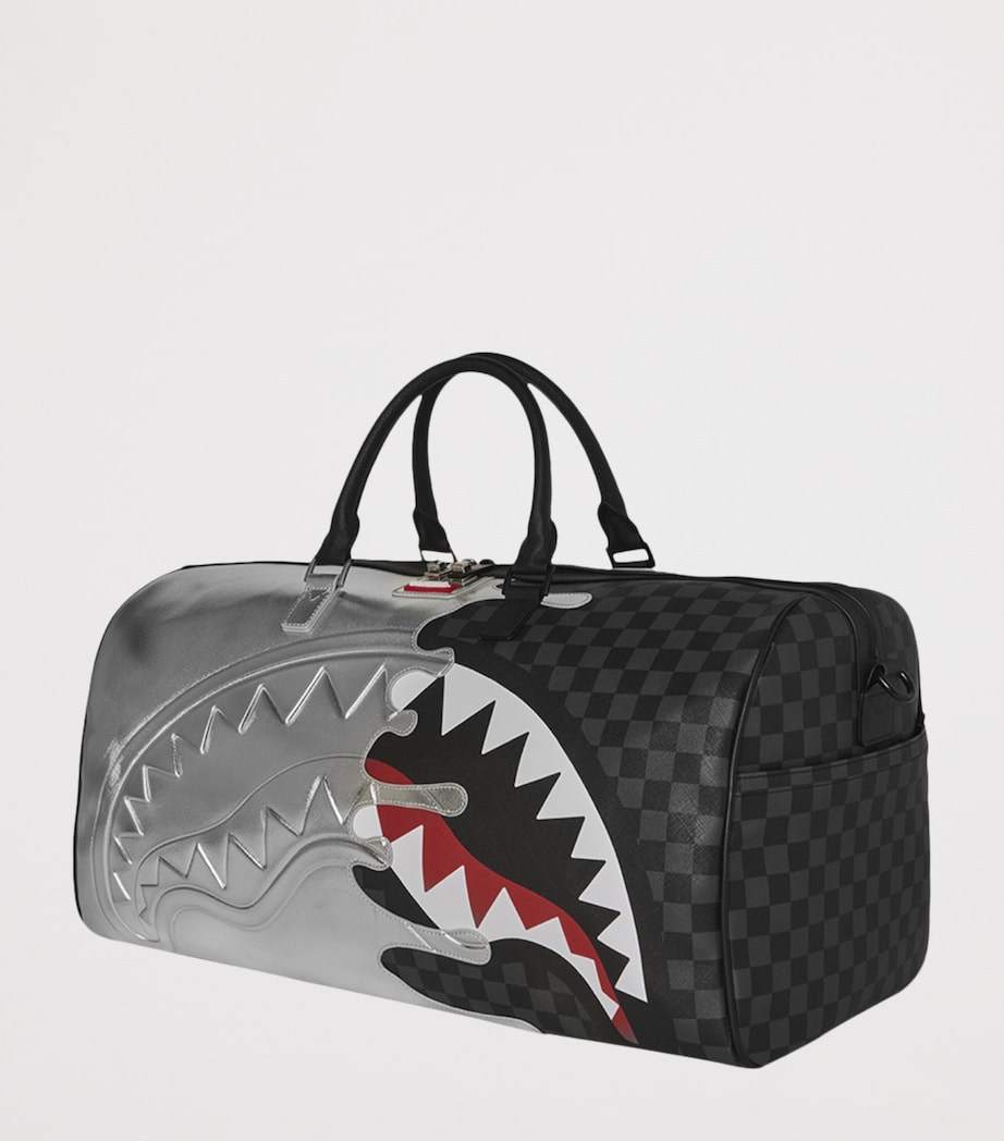Sprayground Silver Side Drip Duffle Bag Silver Side Drip Image 5