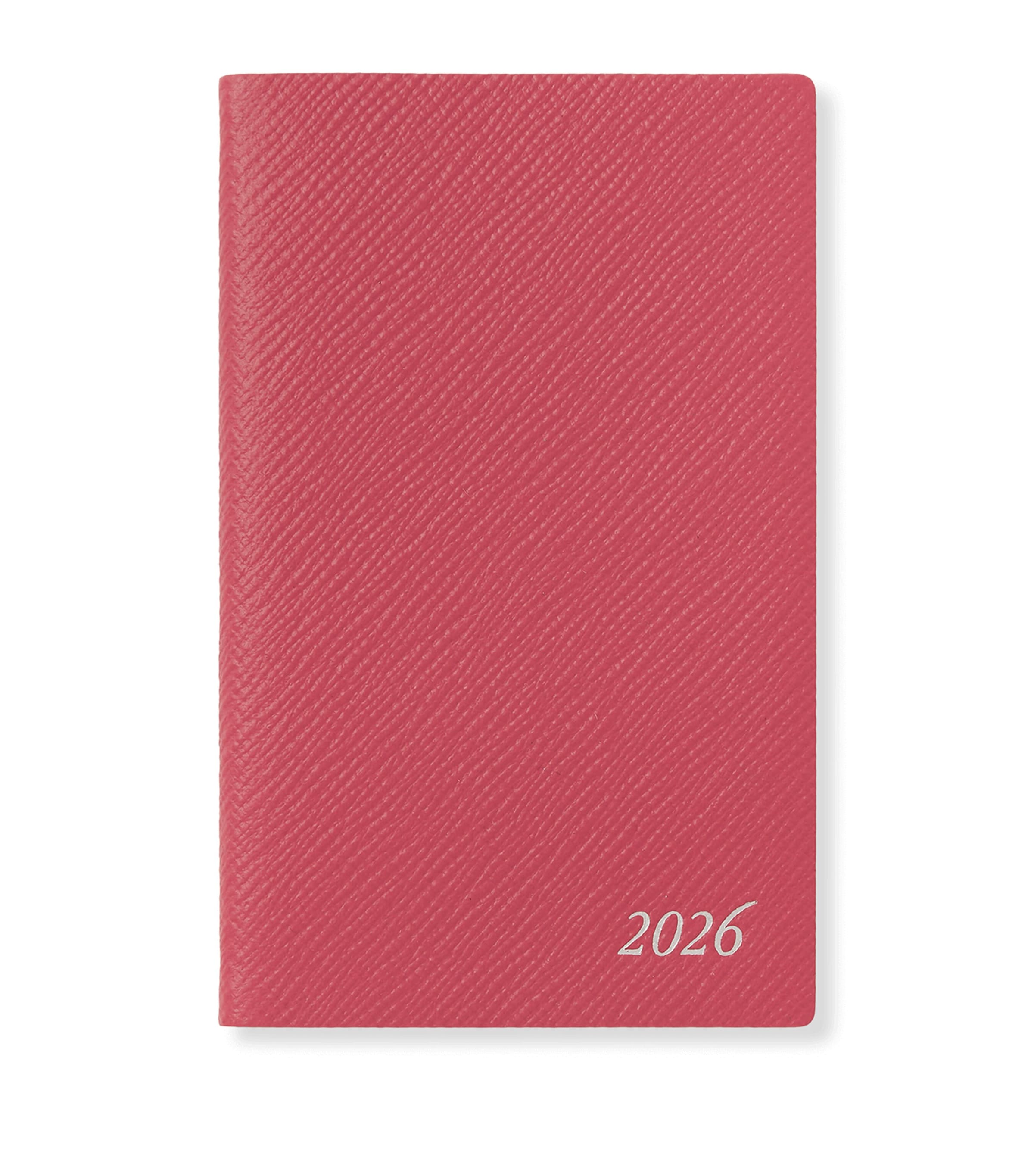 Smythson Panama Leather Weekly Diary 2026 In Pink