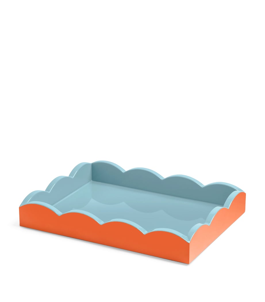 Addison Ross Lacquered SheerLuxe Ottoman Tray (20cm x 28cm) Orange Image 1
