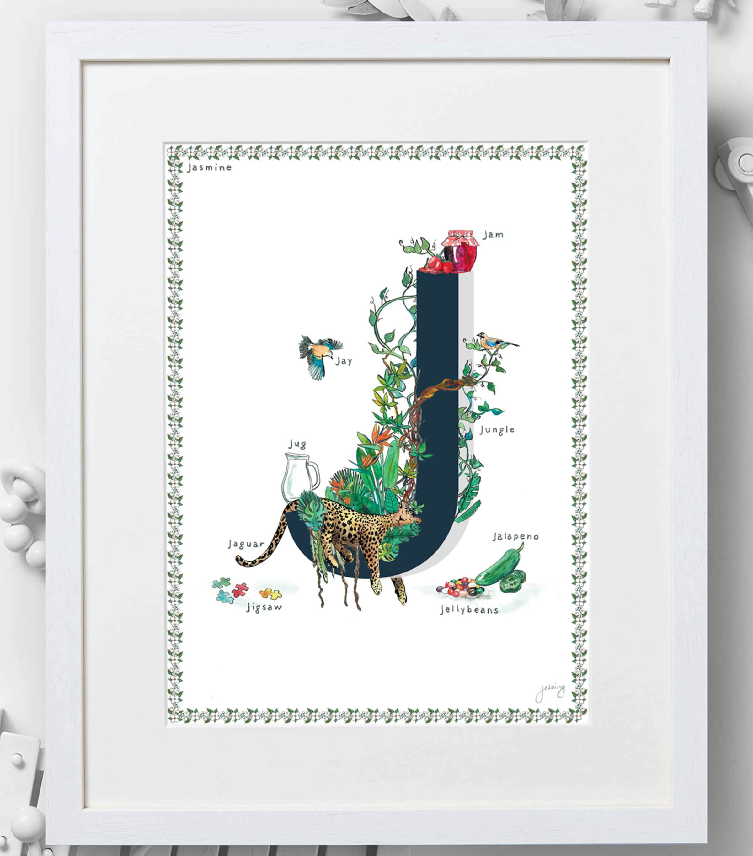 A4 Letter Print NAVY Image 2