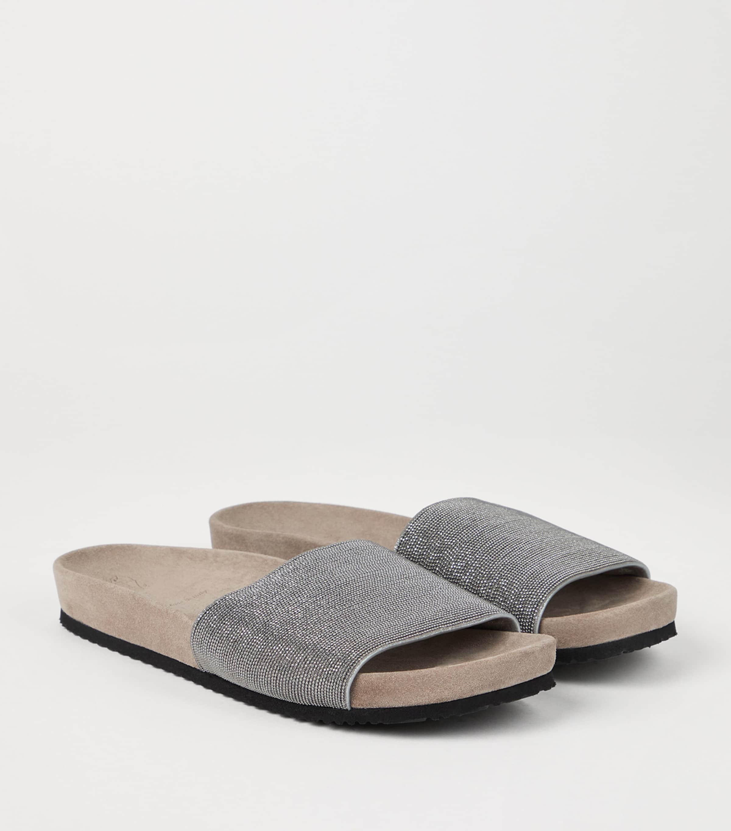 Suede Embellished Slides C6351 Image 5