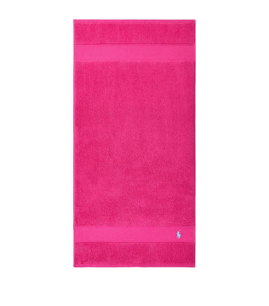 Polo Player Hand Towel (50cm x 100cm) SKY PINK Image 6