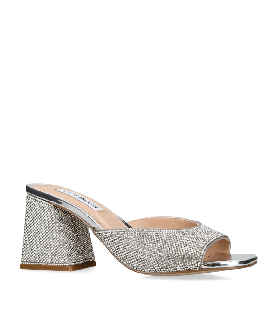 Embellished Glowing-R Mules 80 SILVER Image 3