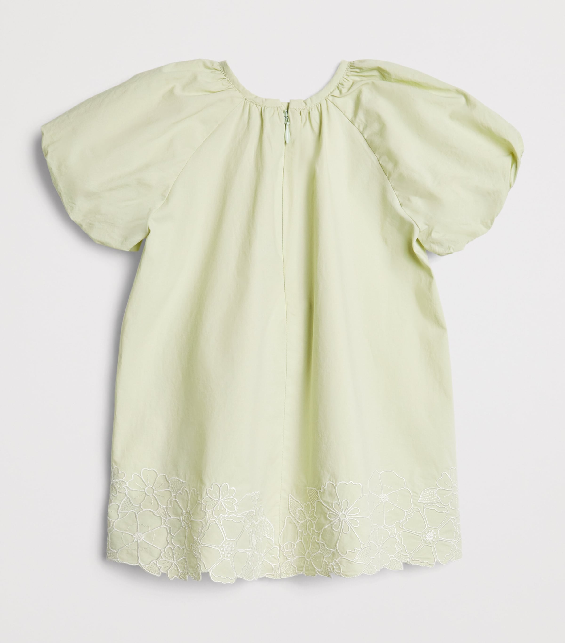 Chloé Kids Floral-Embroidered Dress (6 Months-3 Years) Mint Image 2