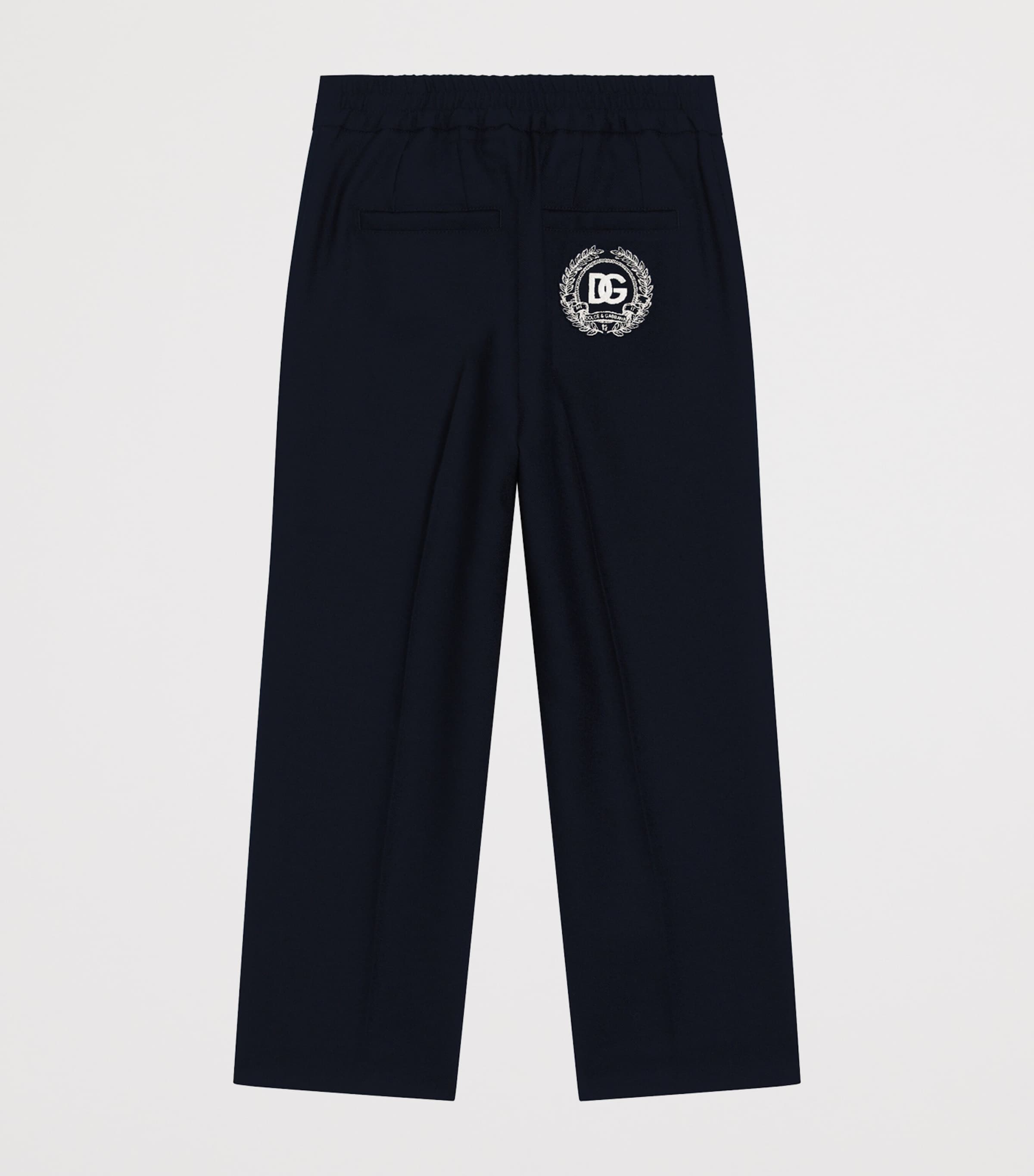 Virgin Wool Canvas Trousers (8-12 Years) B3681-DARK BLUE Image 2