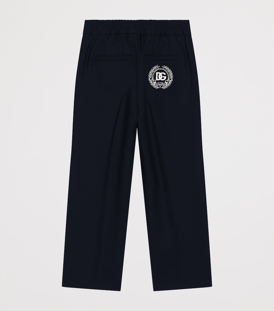 Virgin Wool Canvas Trousers (8-12 Years) B3681-DARK BLUE Image 2