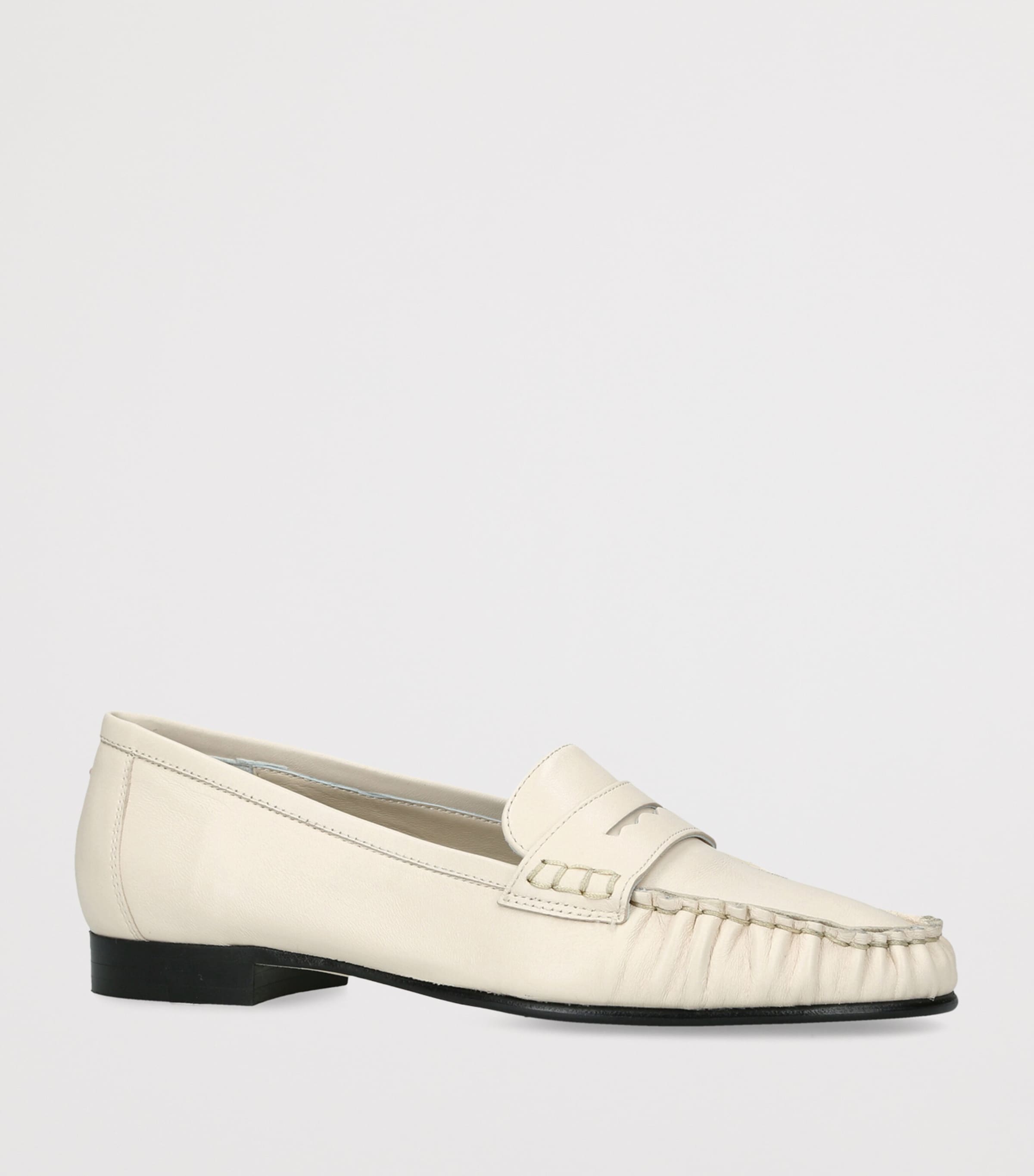 aeyde Leather Aldous Loafer Cream Image 2