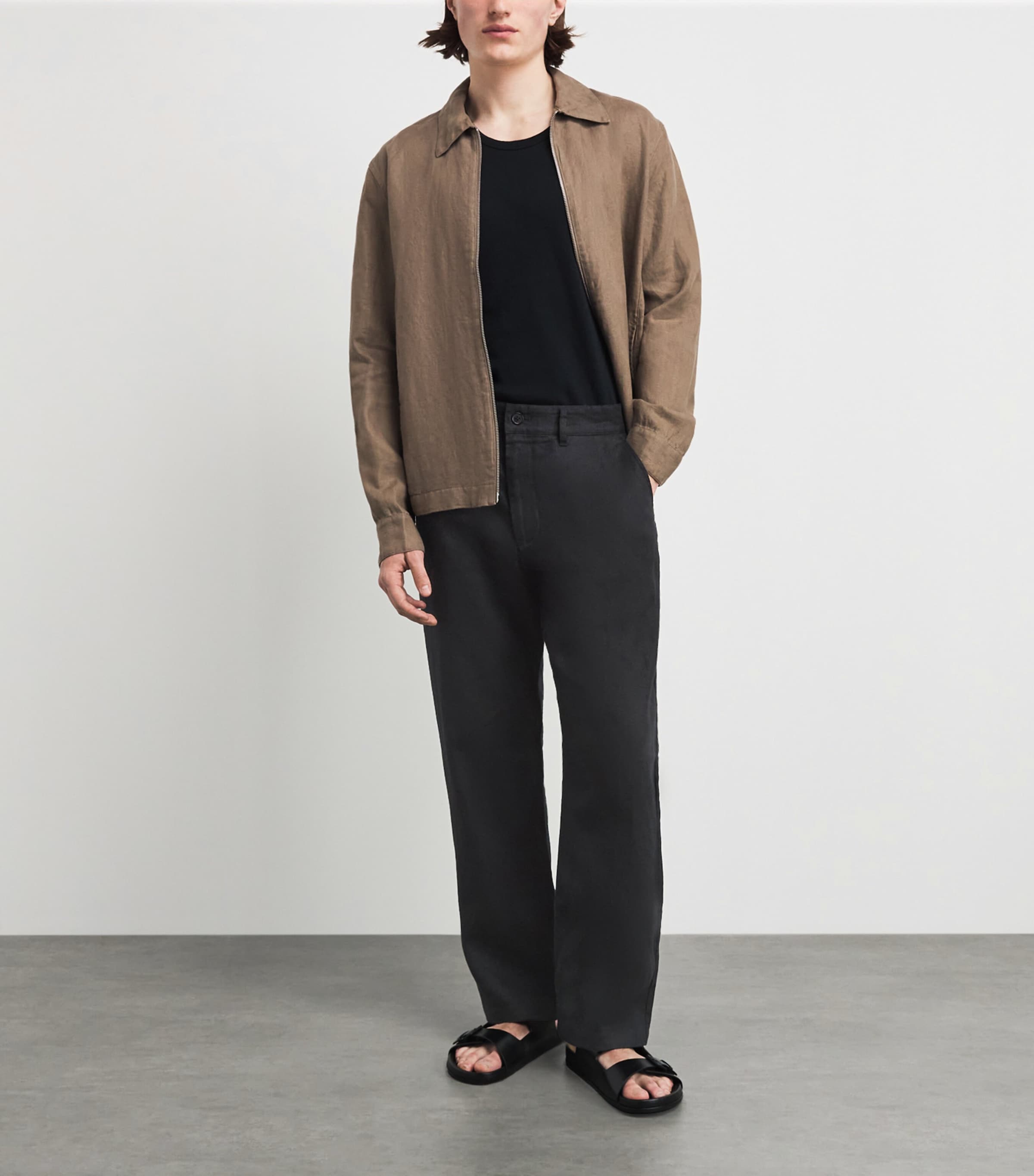 NN.07 Mens Stretch-Organic Cotton Aden Chinos Black Image 2
