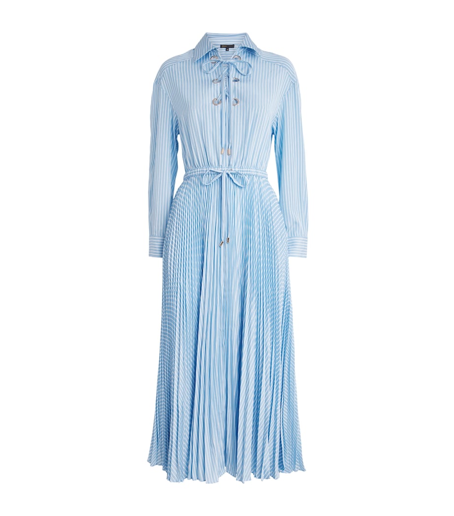 Poplin Stripe Maxi Shirt Dress BLUE SKY Image 1