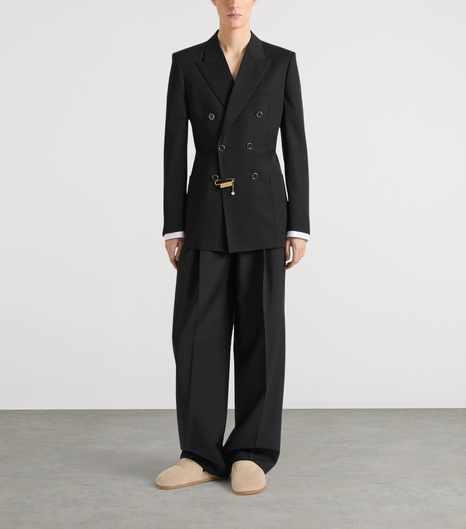 Givenchy Mens Wool Double-Breasted Blazer Image 2
