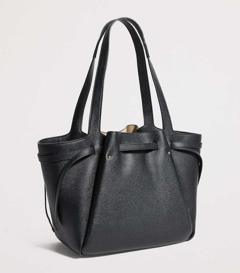 Leather Romy Tote Bag BLACK 001 Image 3