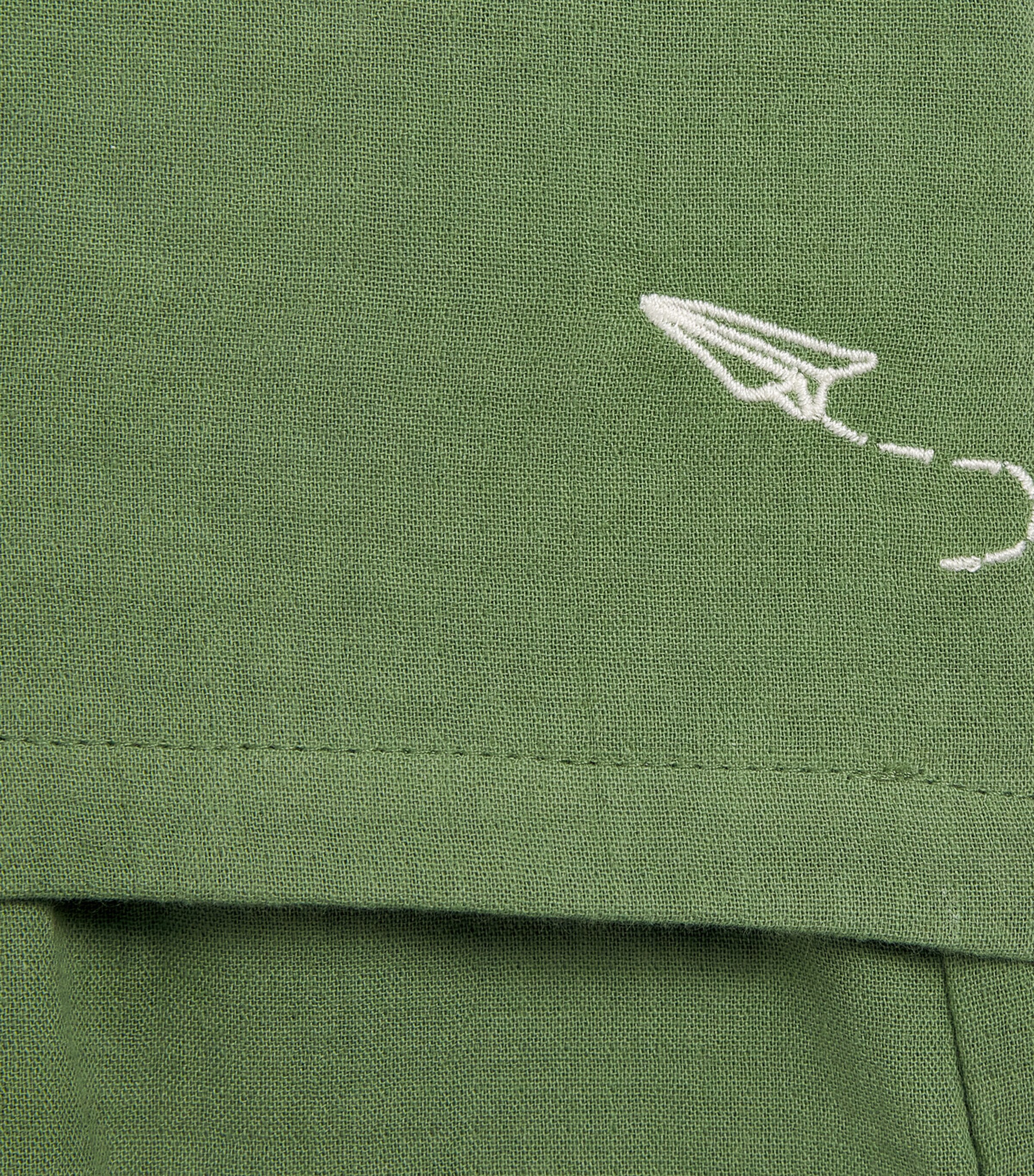Mumzers Cotton Shirt and Shorts Set (3-8 Years) Green Image 4