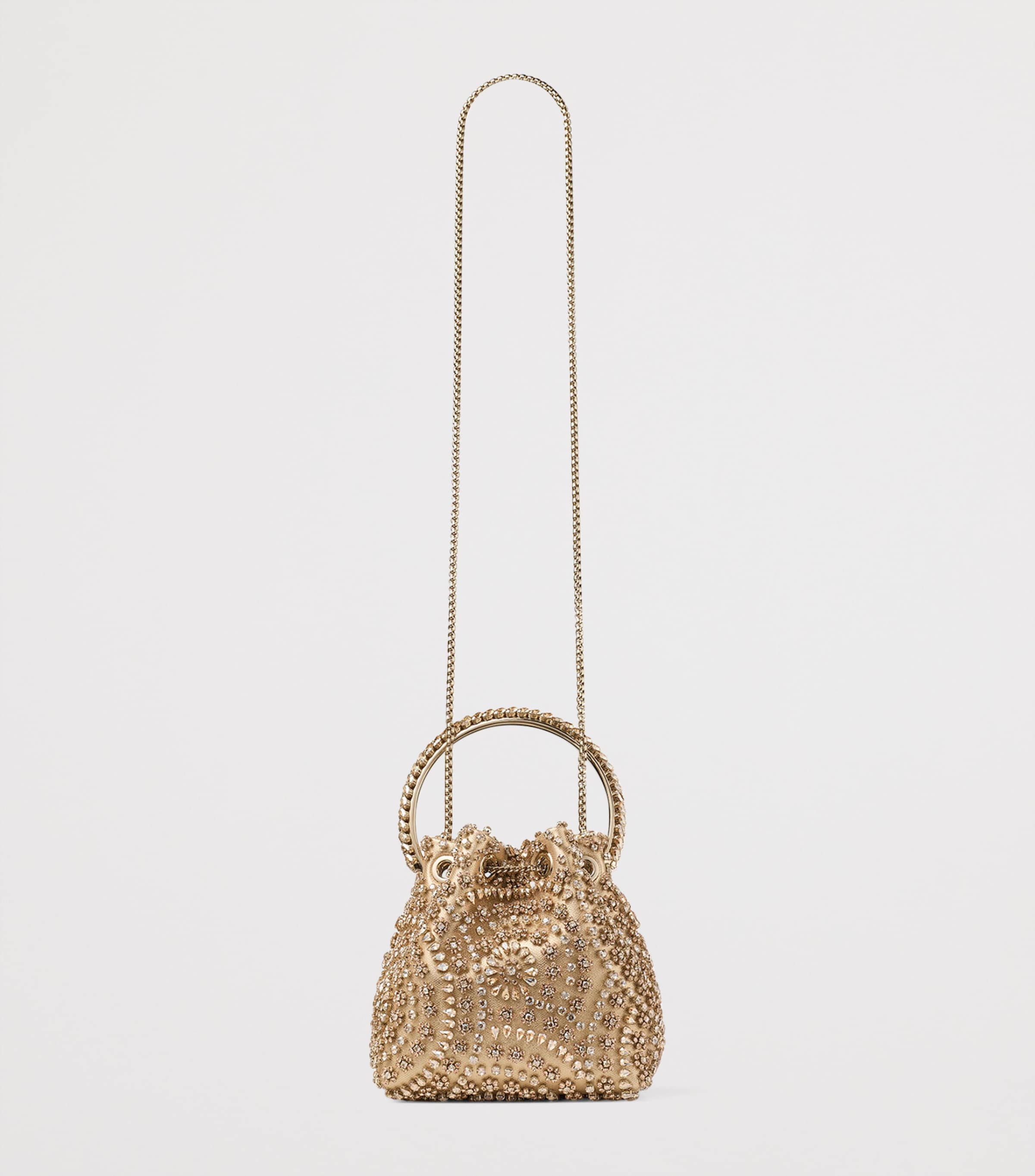 Embellished Bon Bon Top-Handle Bag GOLD MIX/CRYSTAL Image 5
