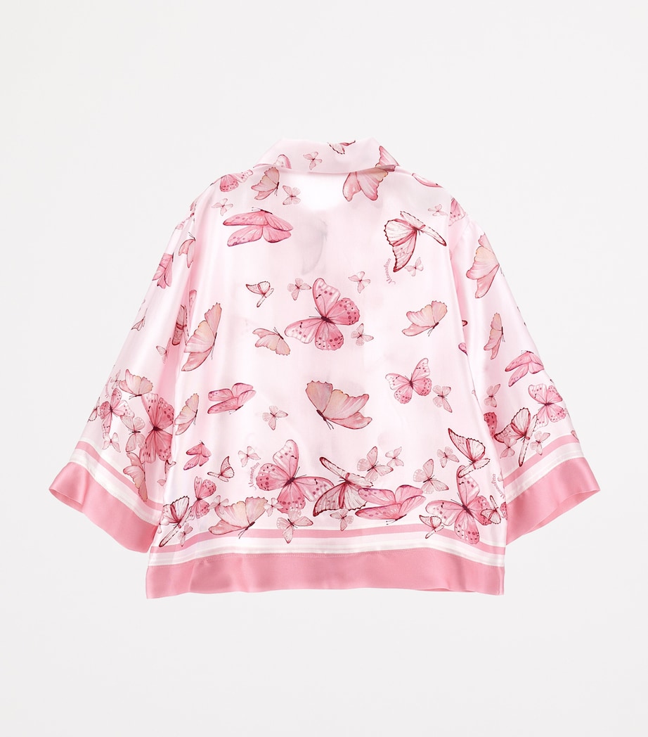 Satin Butterfly Print Shirt (2-16 Years) ROSA FAIRYTALE Image 2