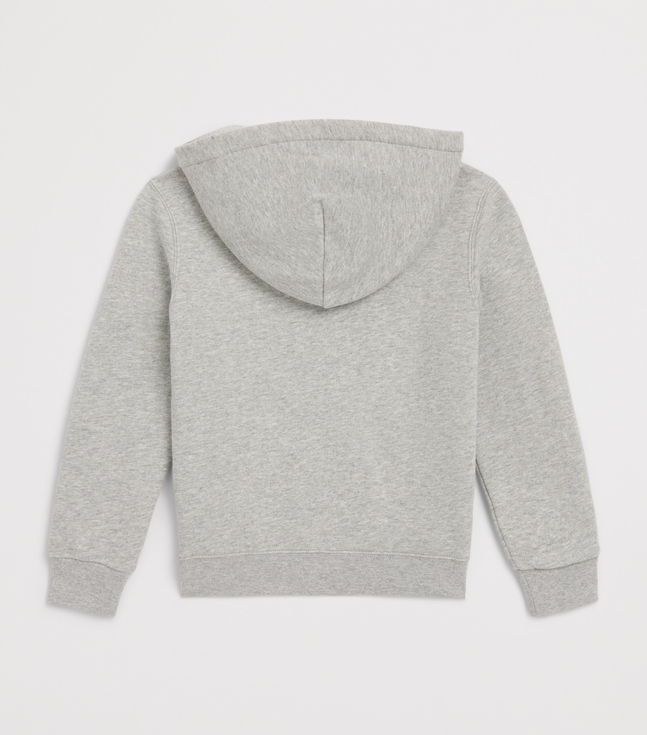 Ralph Lauren Kids Polo Pony Hoodie (4-7 Years) Andover Heather Image 2