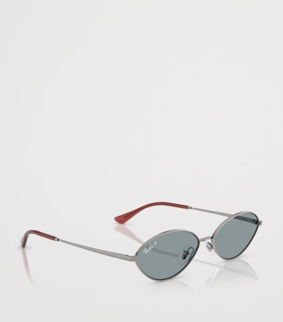 Ray-Ban RB3757 Kai Bio-Based Oval Sunglasses Grey Image 6