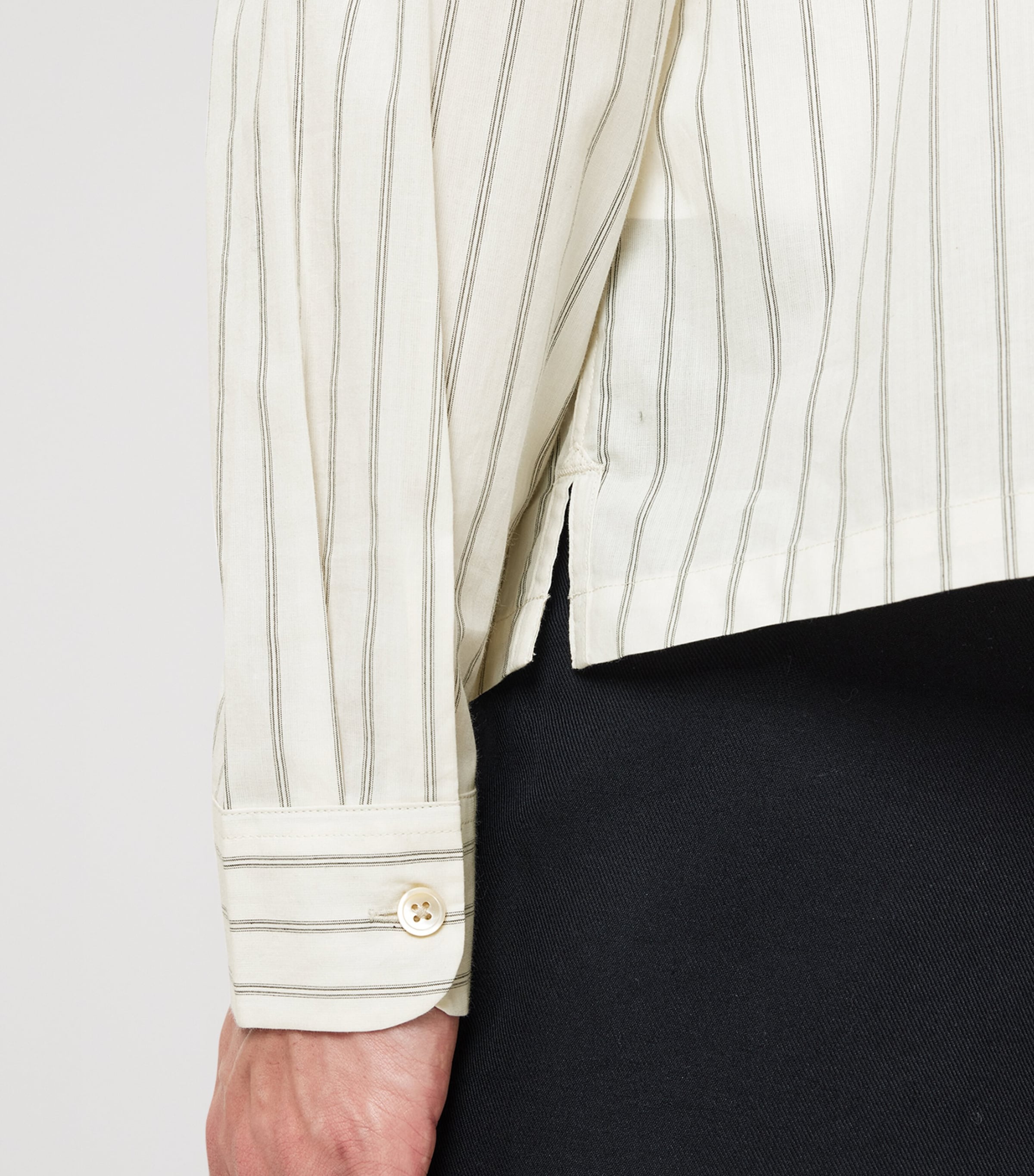 Organic Cotton Stripe Stanley Shirt SOAP WHITE Image 7