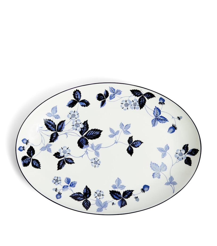 Wild Strawberry Inky Blue Oval Plate (30cm) MULTI Image 6