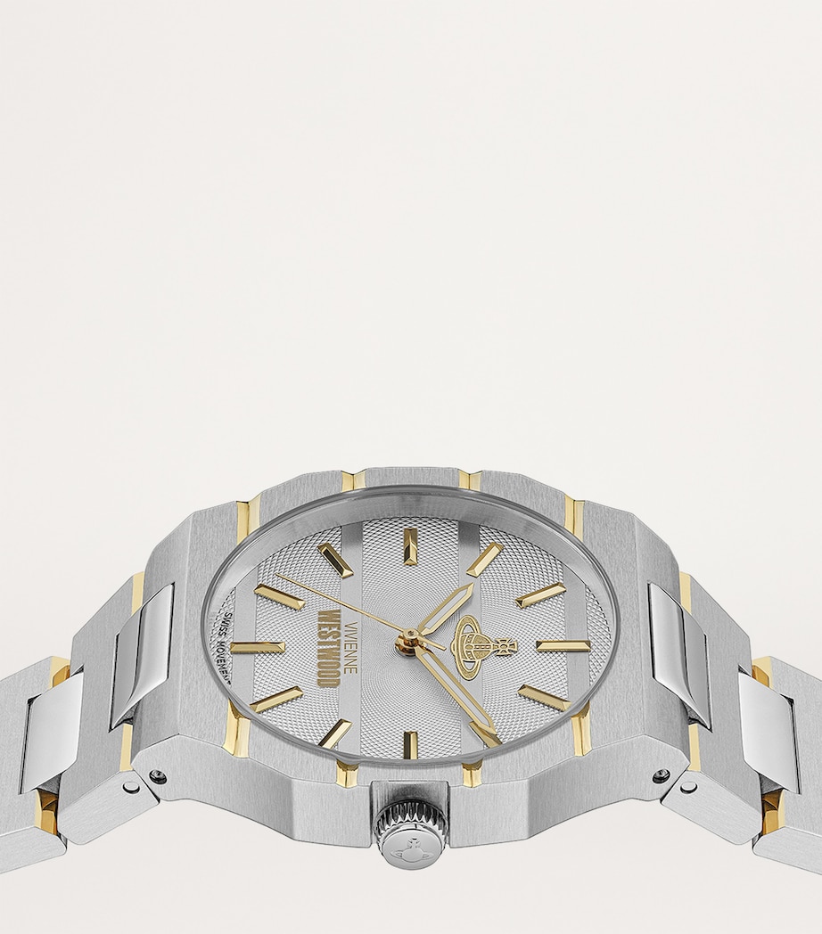 Stainless Steel The Bank Watch 35mm SILVER Image 3