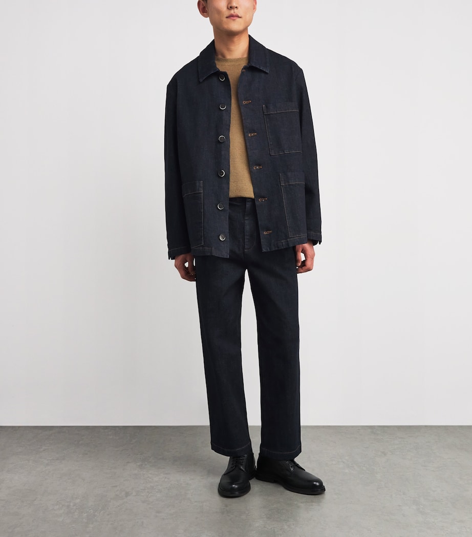 Relaxed Denim Jacket 170 NAVY Image 2