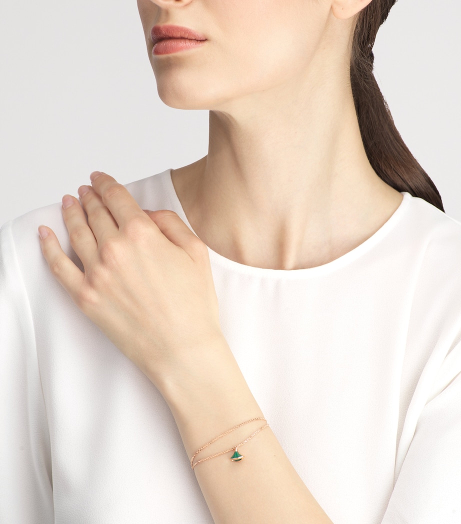 Rose Gold and Malachite Divas' Dream Bracelet PINK GOLD Image 3