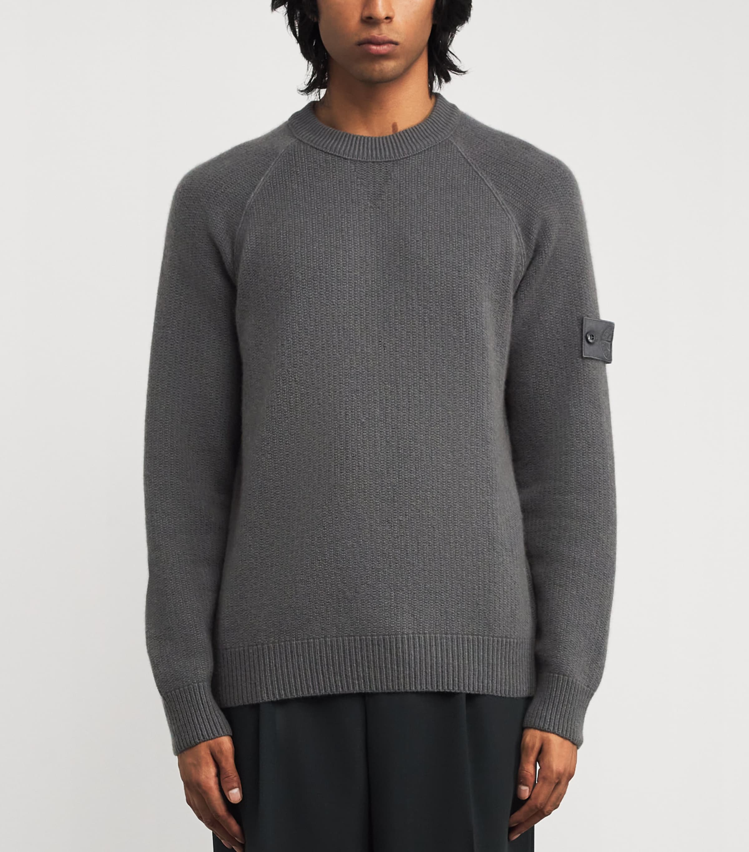 Stone Island Grey GHOST PIECE Cashmere Crew-Neck Sweater | Harrods US
