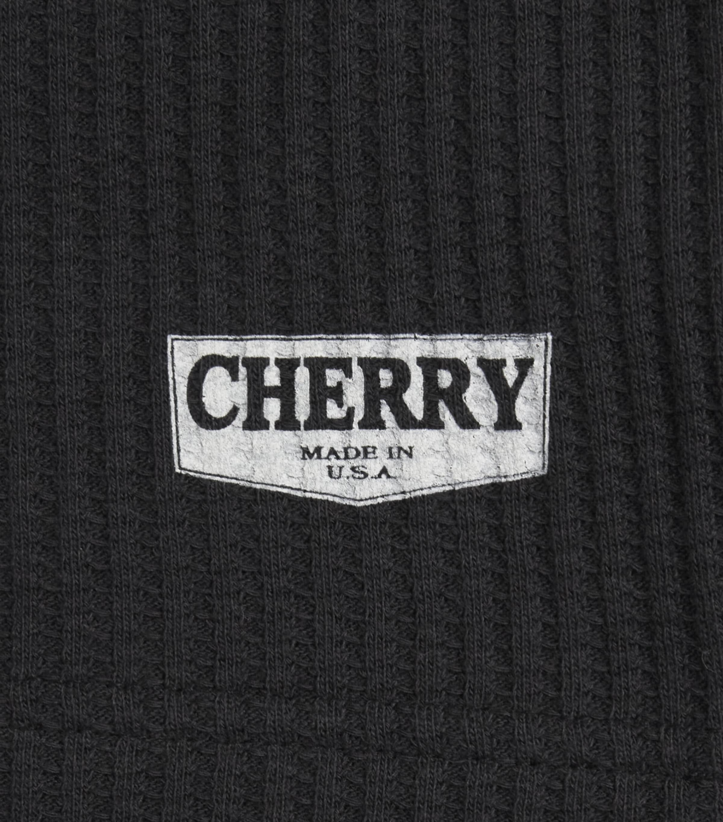 Cherry Los Angeles Mens Cotton-Blend Waffle-Knit Sweater Black Image 6