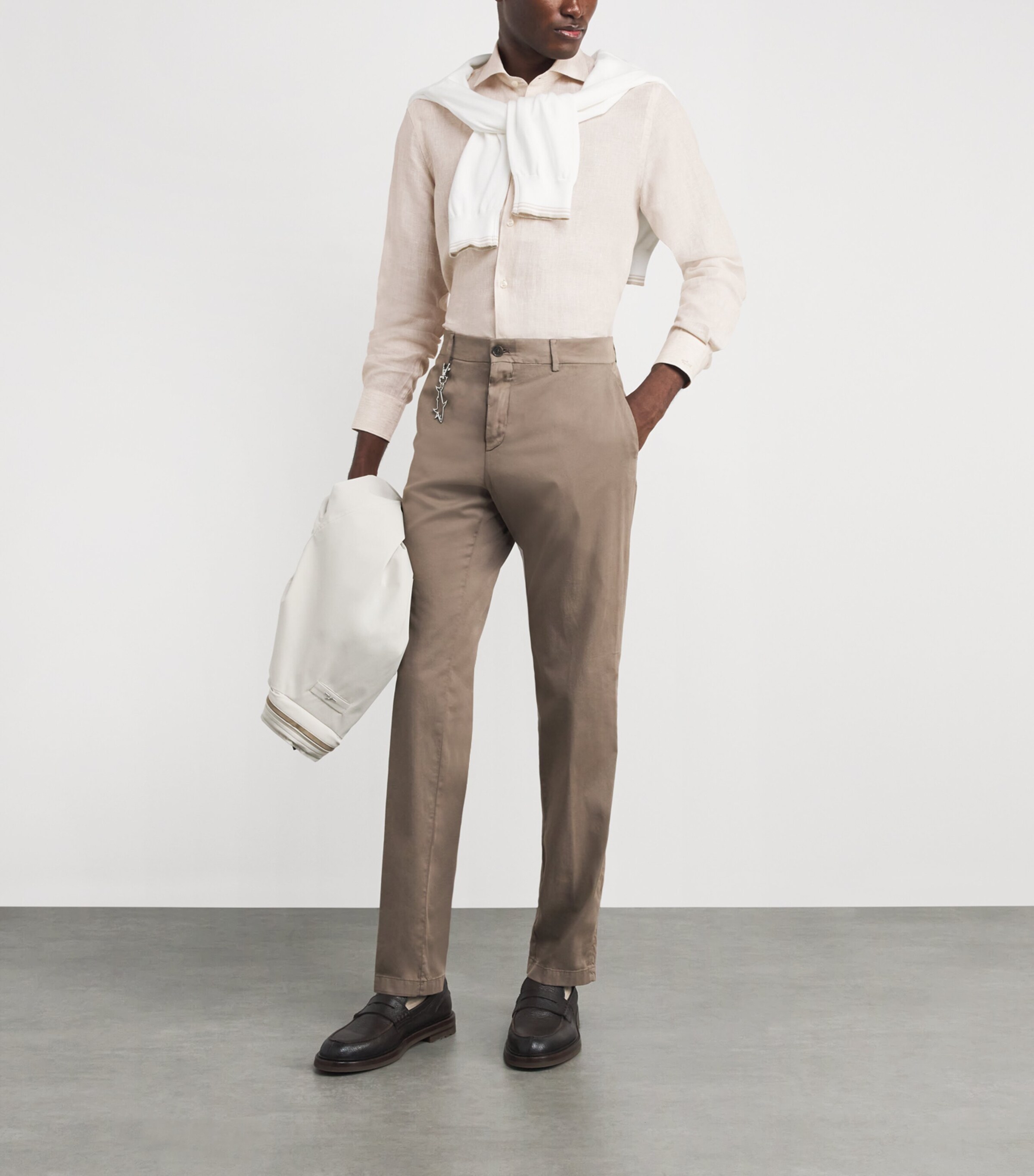 Linen Stripe Shirt VH8 STIP WHITE BEIGE Image 2