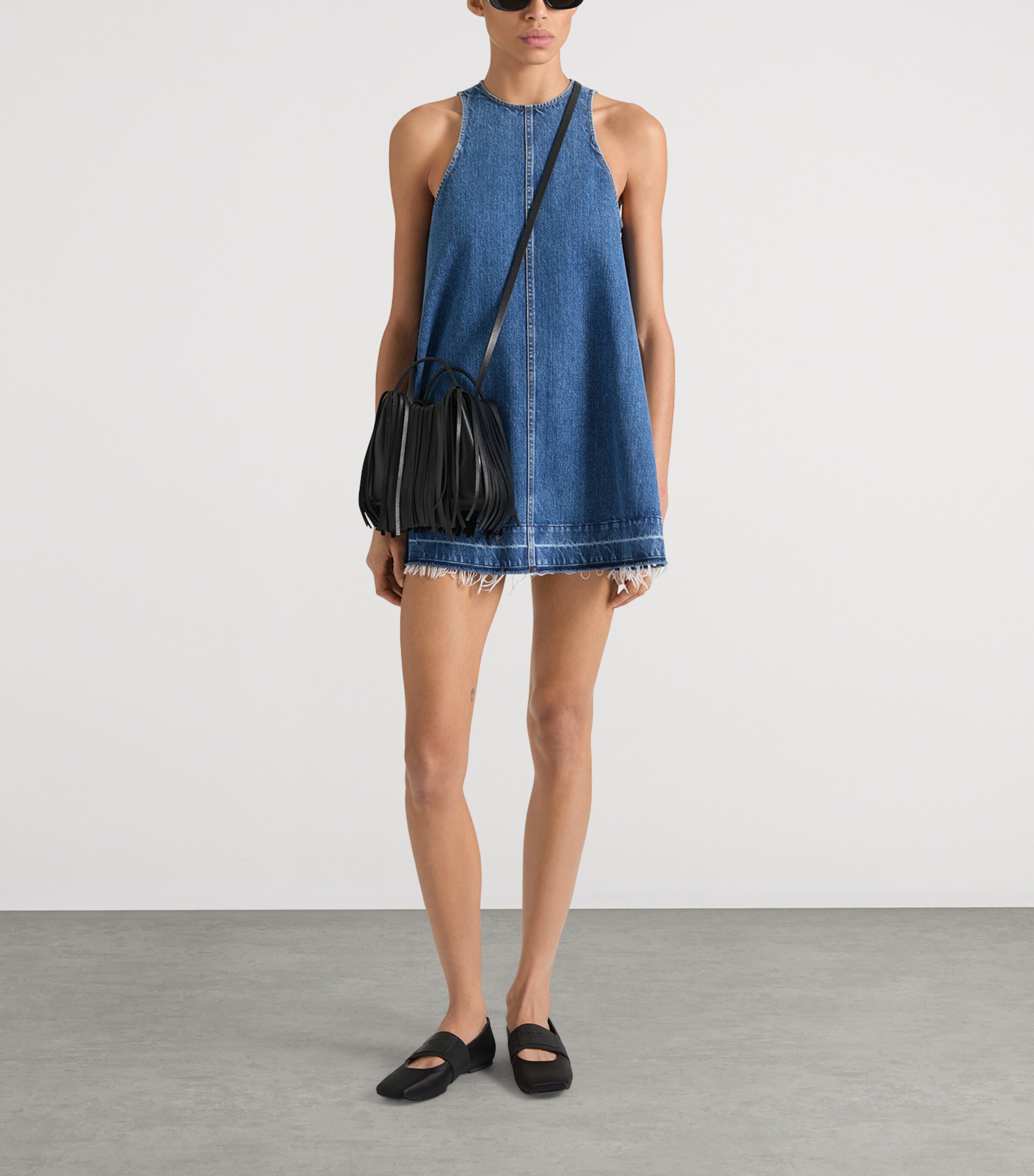 Givenchy Womens Denim Mini Dress Medium Blue Image 2