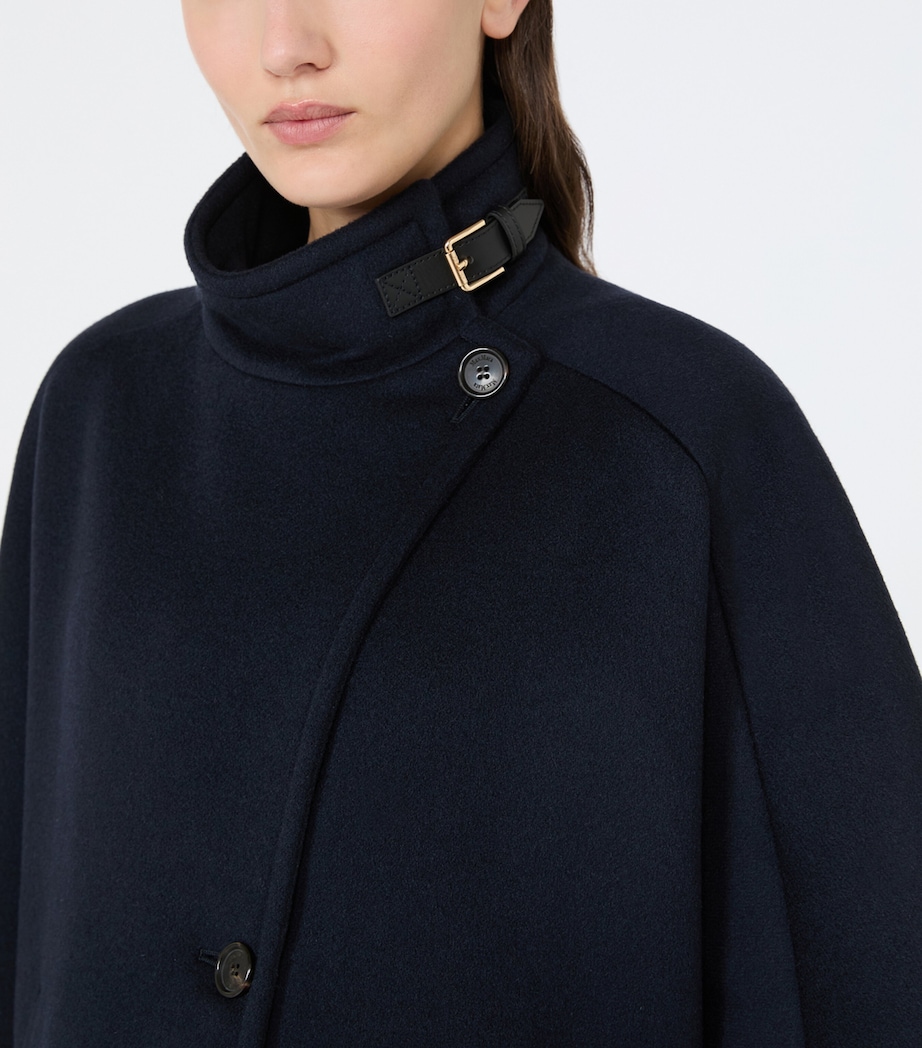 Max Mara Womens Cashmere Cape Midnightblue Image 5