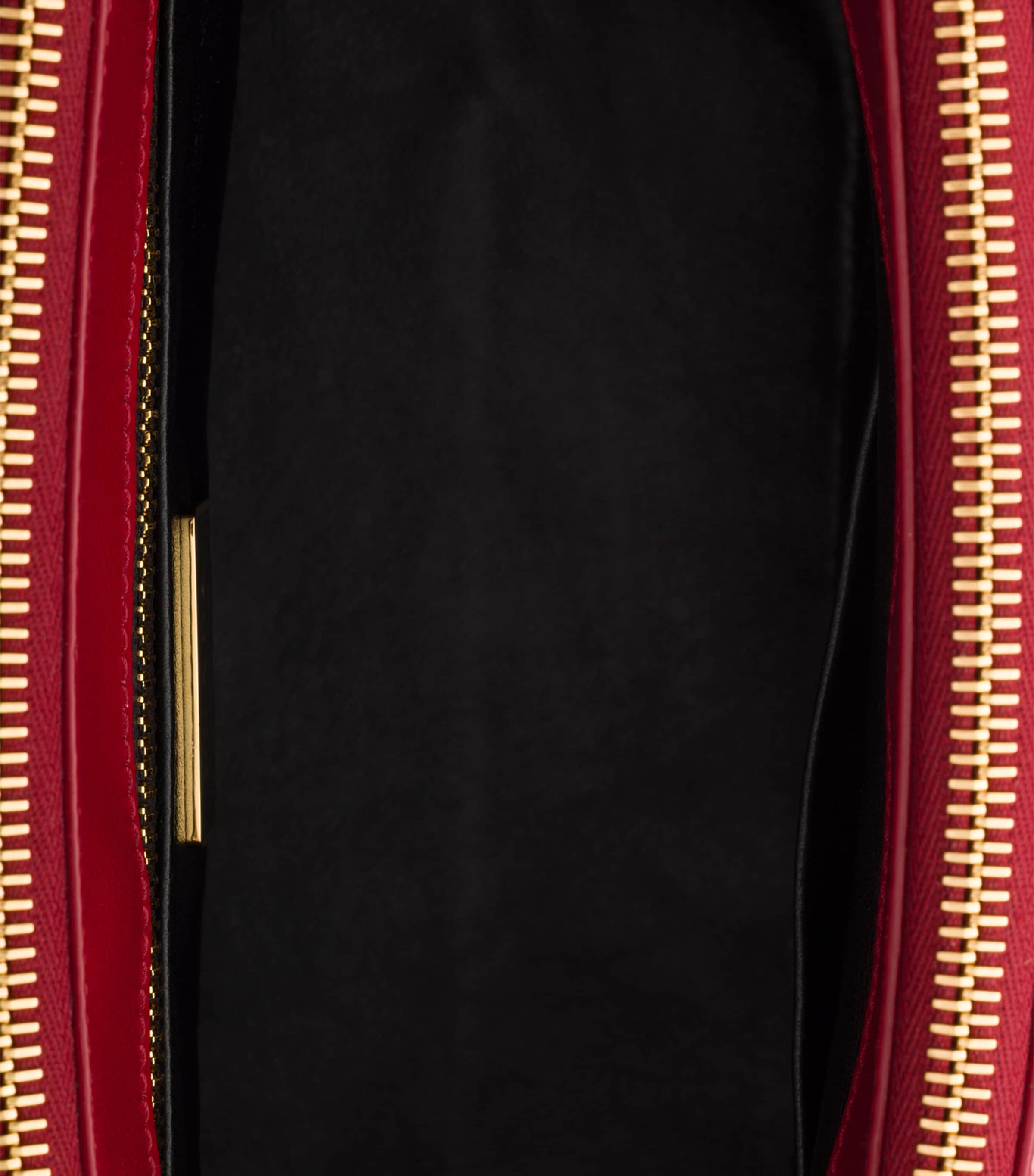 Small Patent Saffiano Leather Galleria Top-Handle Bag F0E06 Image 4