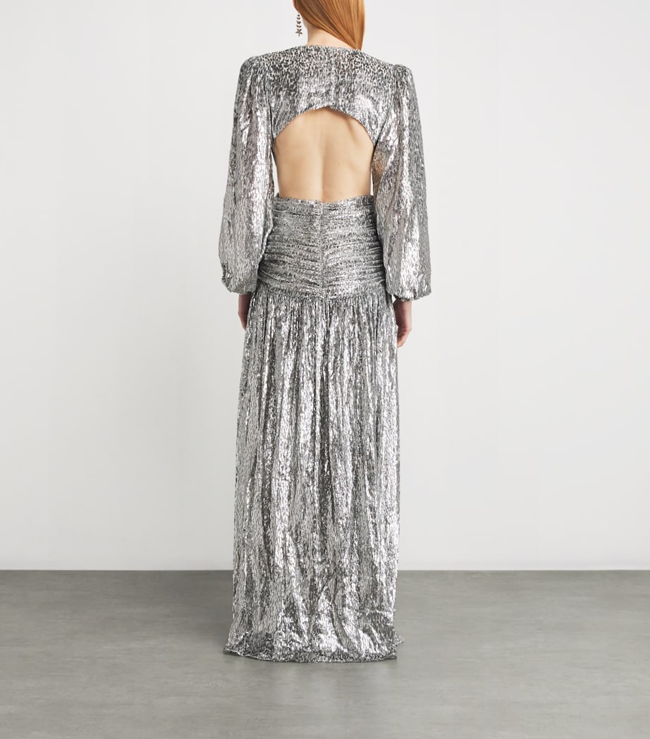 Leopard Devoré Anisa Gown SILVER Image 3