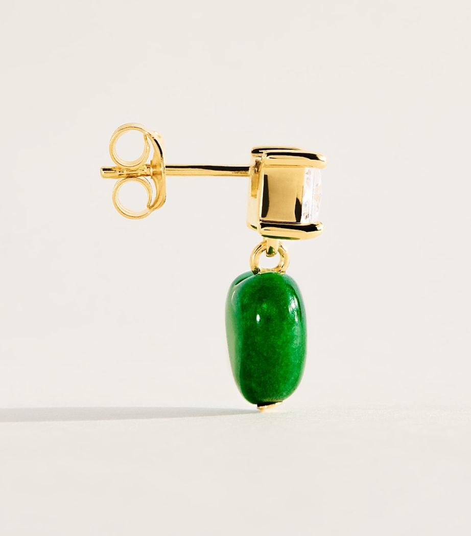 Completedworks Gold-Plated The Heart's Window Drop Earrings Gold Plated Grn Image 3