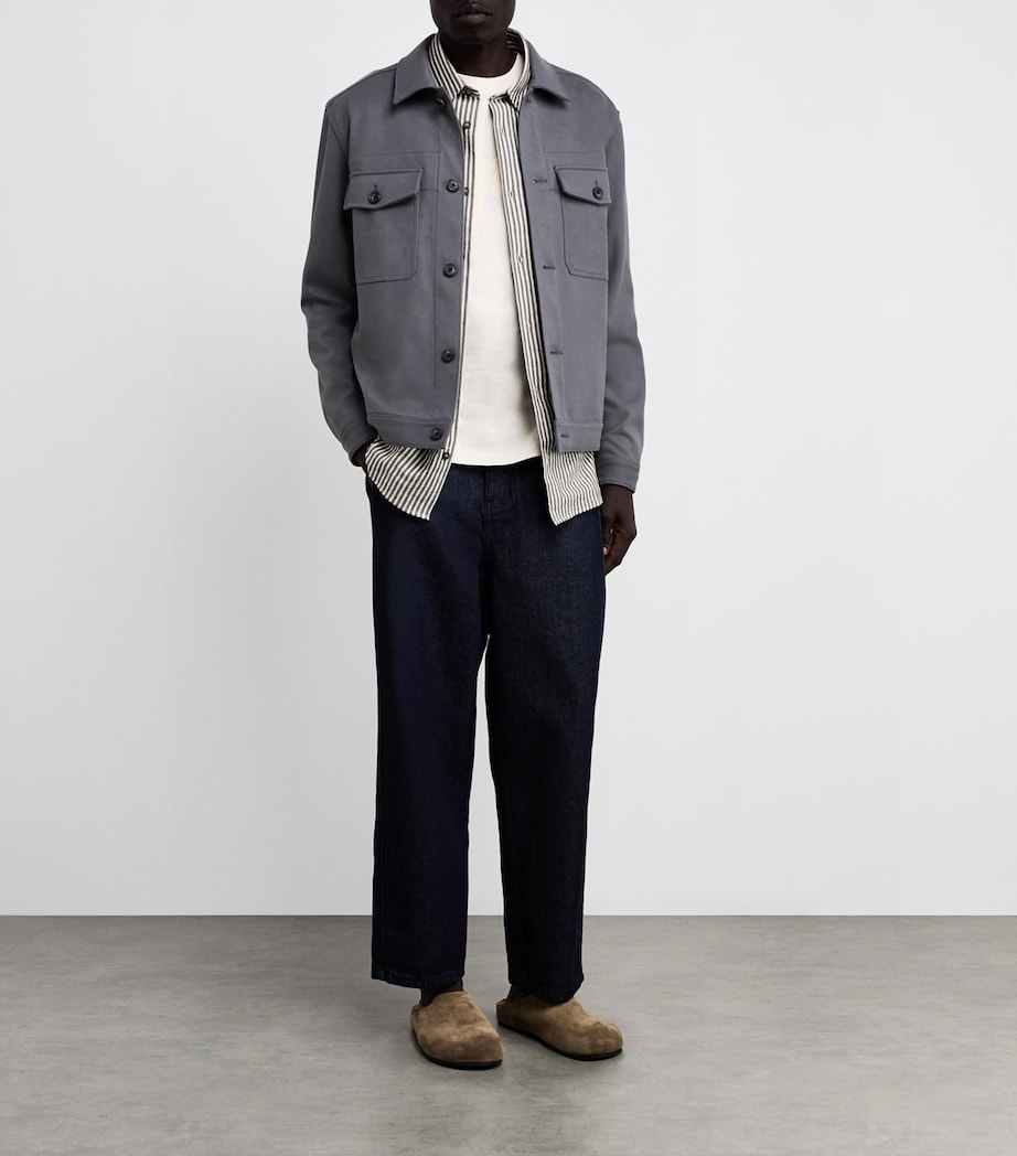 PAIGE Mens Twill Alfred Jacket Weathered Blue Multi Image 2