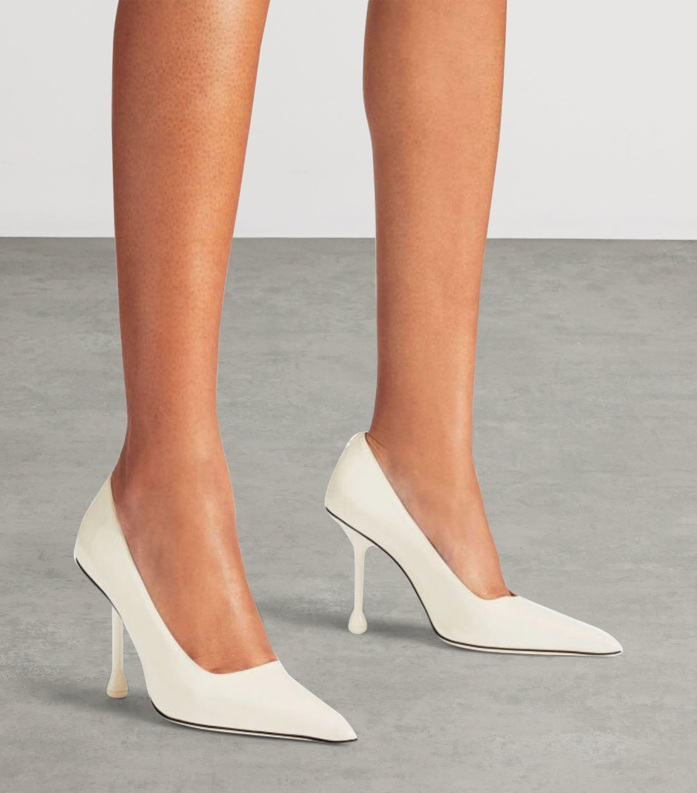 Jimmy Choo Ixia 95 Leather Pumps Latte Image 2