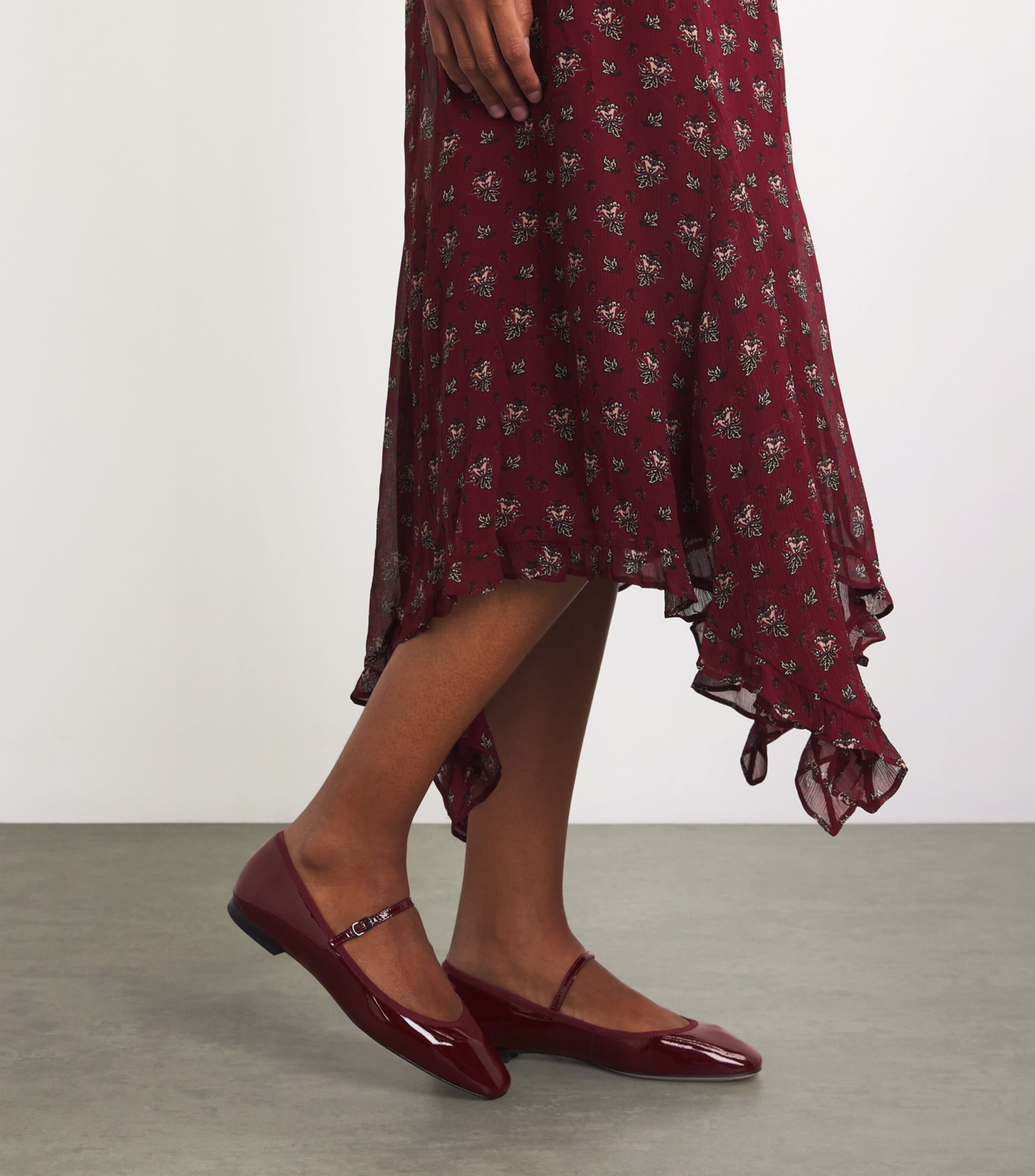 PAIGE Patent Leather Jolie Ballet Flats Oxblood Patent Image 2