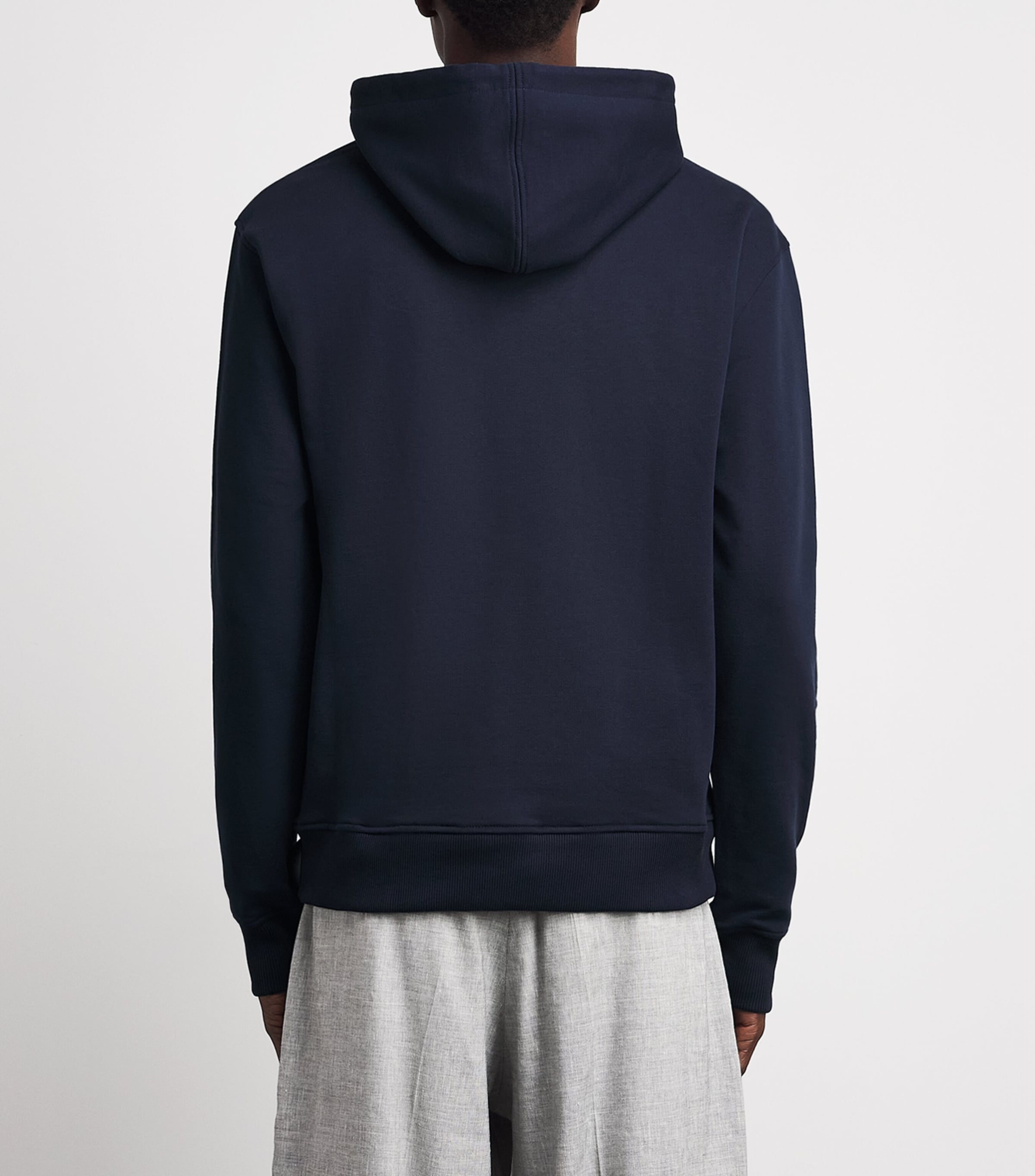 AMI Paris Mens Ami de Coeur Hoodie Bleu Nuit Image 5
