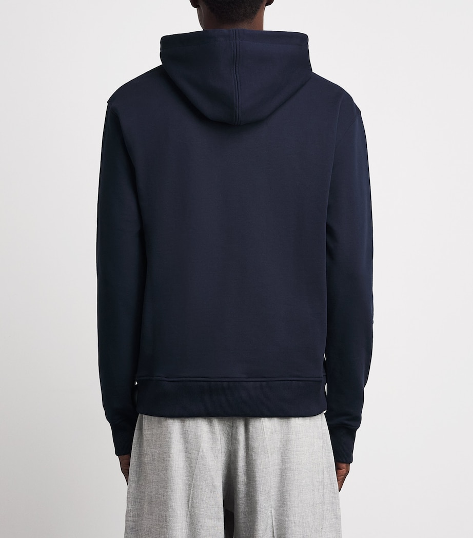 AMI Paris Mens Ami de Coeur Hoodie Bleu Nuit Image 5