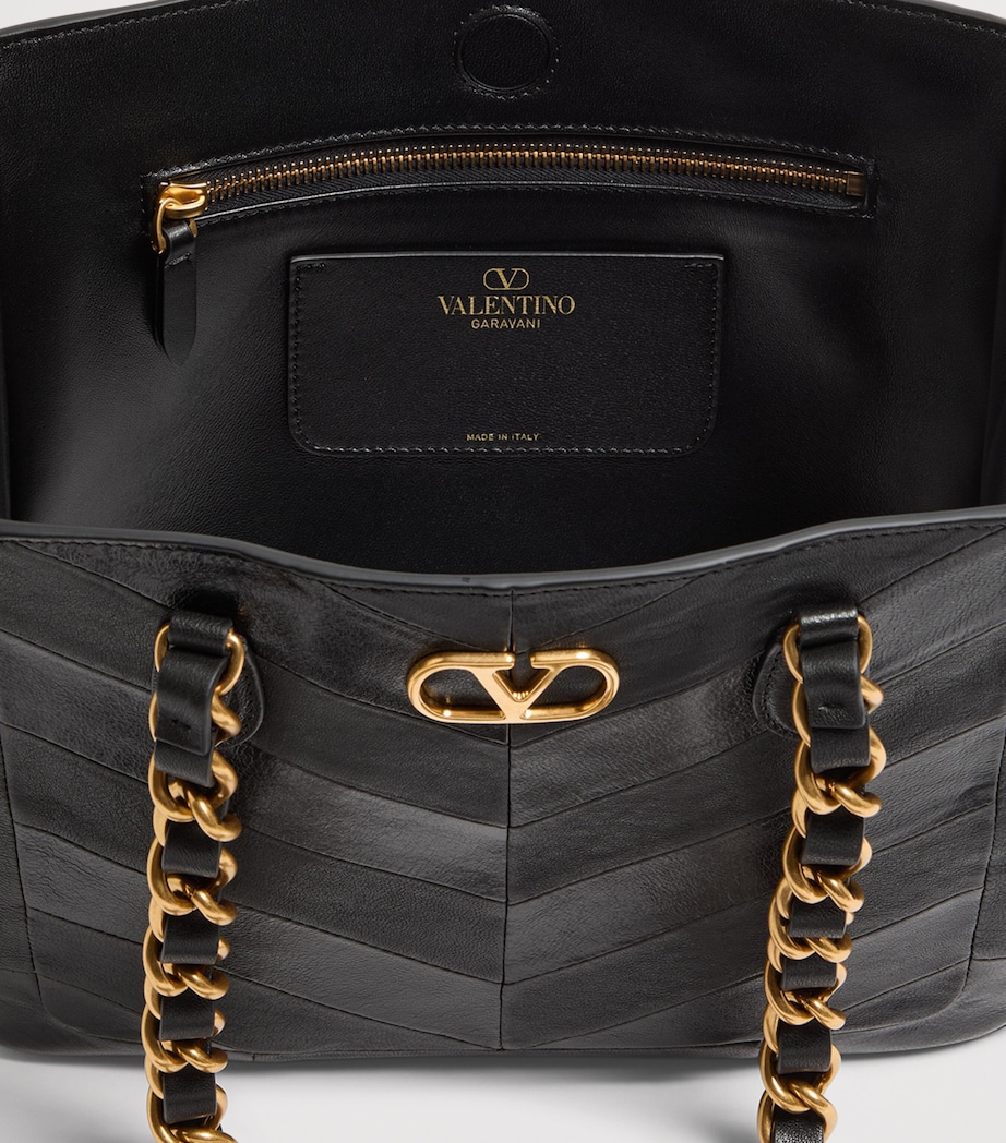 Small Lambskin Laseine Tote Bag 0NO Image 5