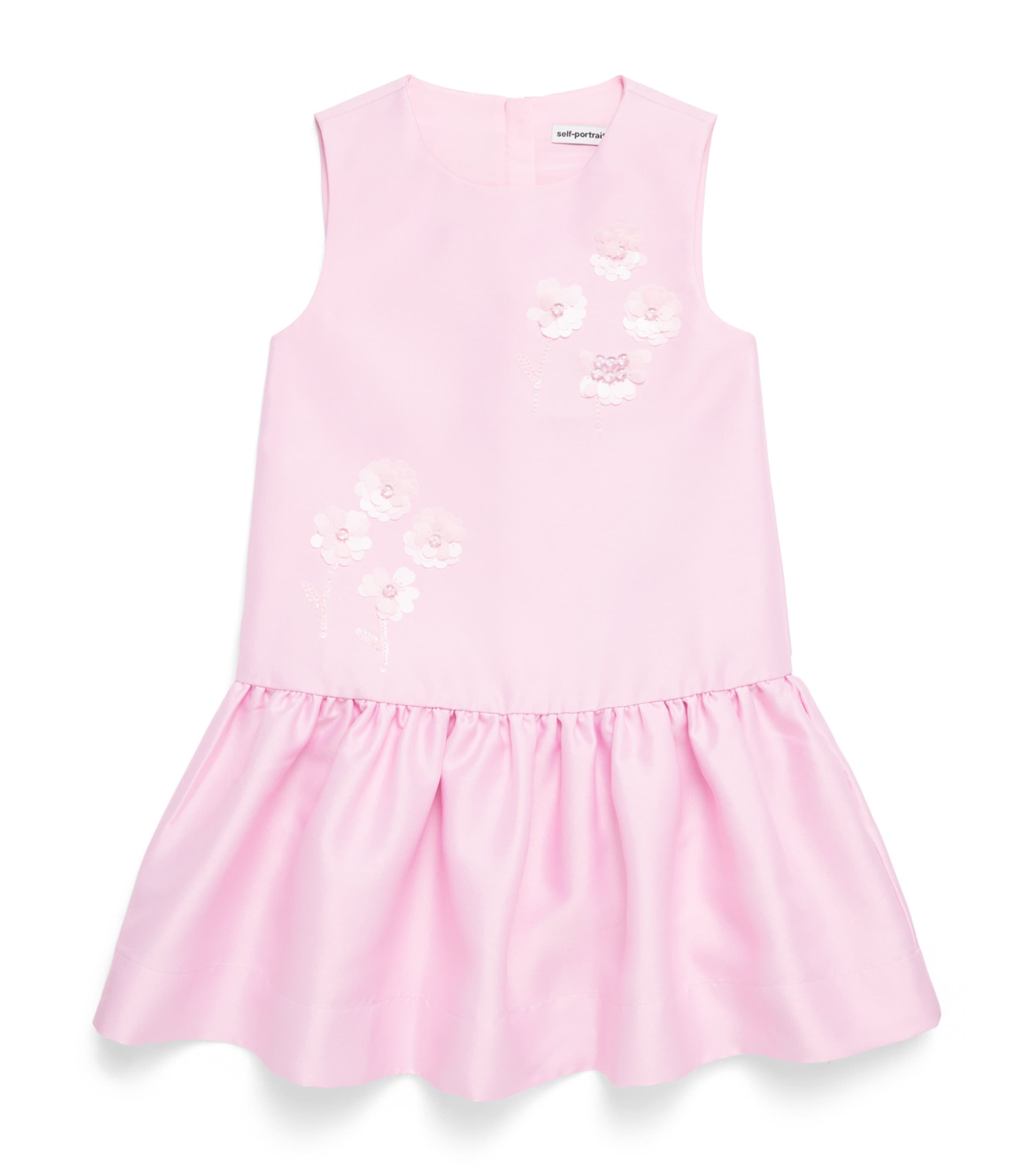 Self-Portrait Kids Taffeta Sequin-Embellished Dress (3-12 Years) Pink Image 1