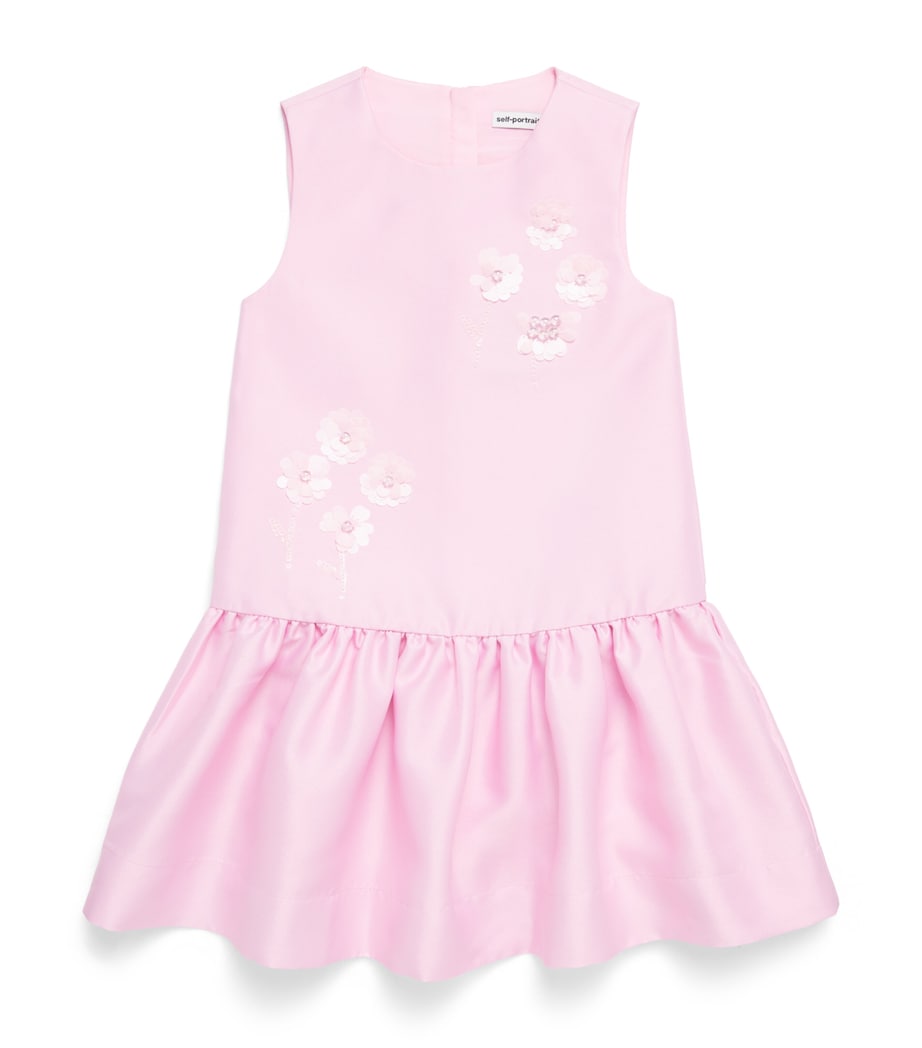 Self-Portrait Kids Taffeta Sequin-Embellished Dress (3-12 Years) Pink Image 1