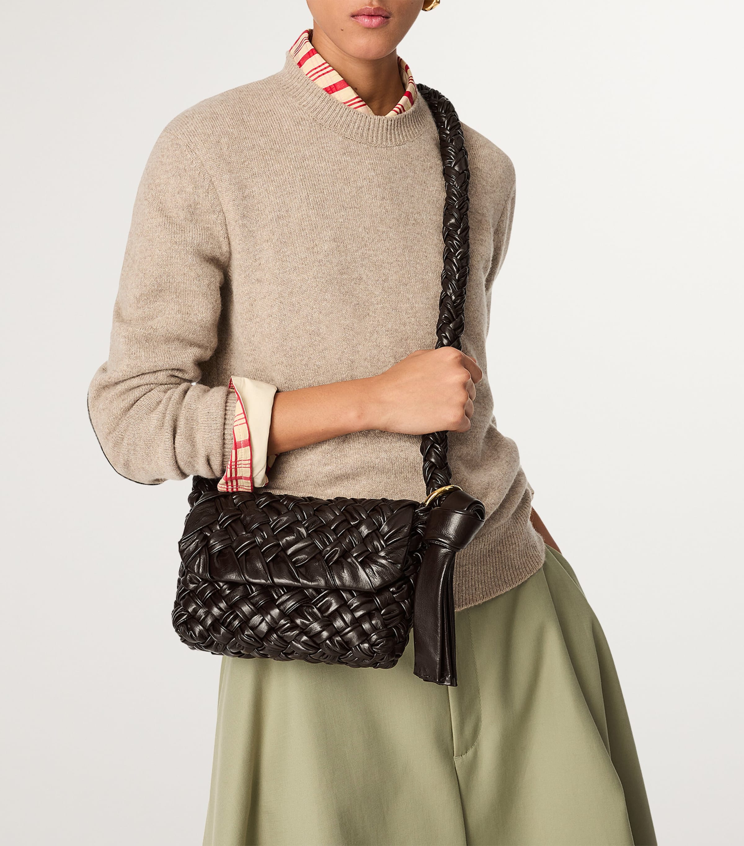 Bottega Veneta 洗練 人気 Kalimero Citta ショルダーバッグ Bottega Veneta Small Leather Kalimero Città Shoulder Bag