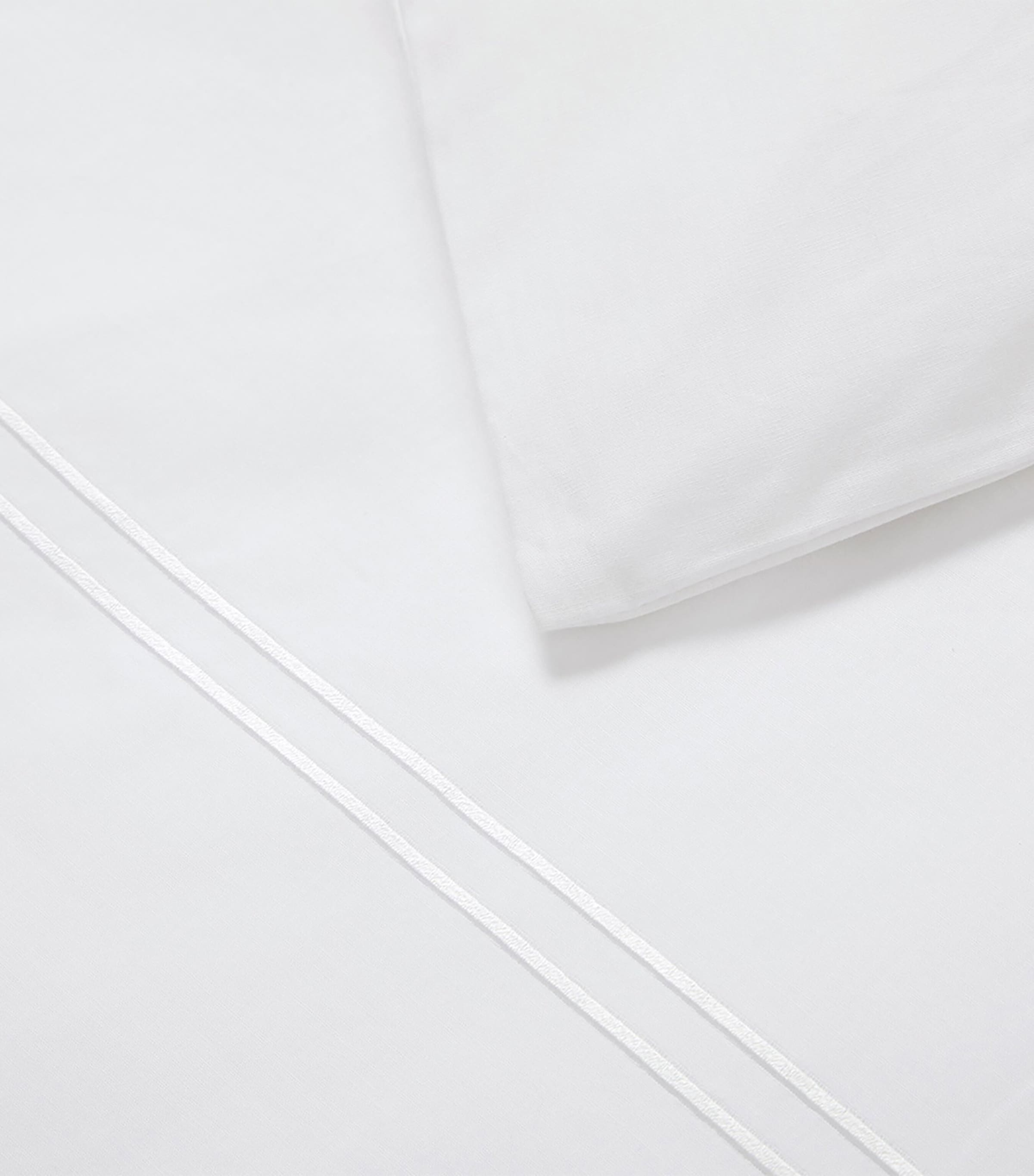 Yves Delorme Organic Cotton Duo Blanc King Duvet Cover (240cm x 220cm) Blanc Image 3