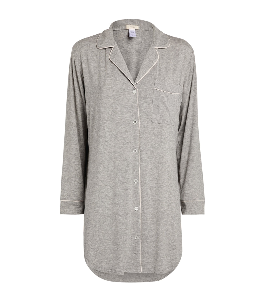 Modal Gisele Sleep Shirt HEATHER GREY/SORBET Image 1