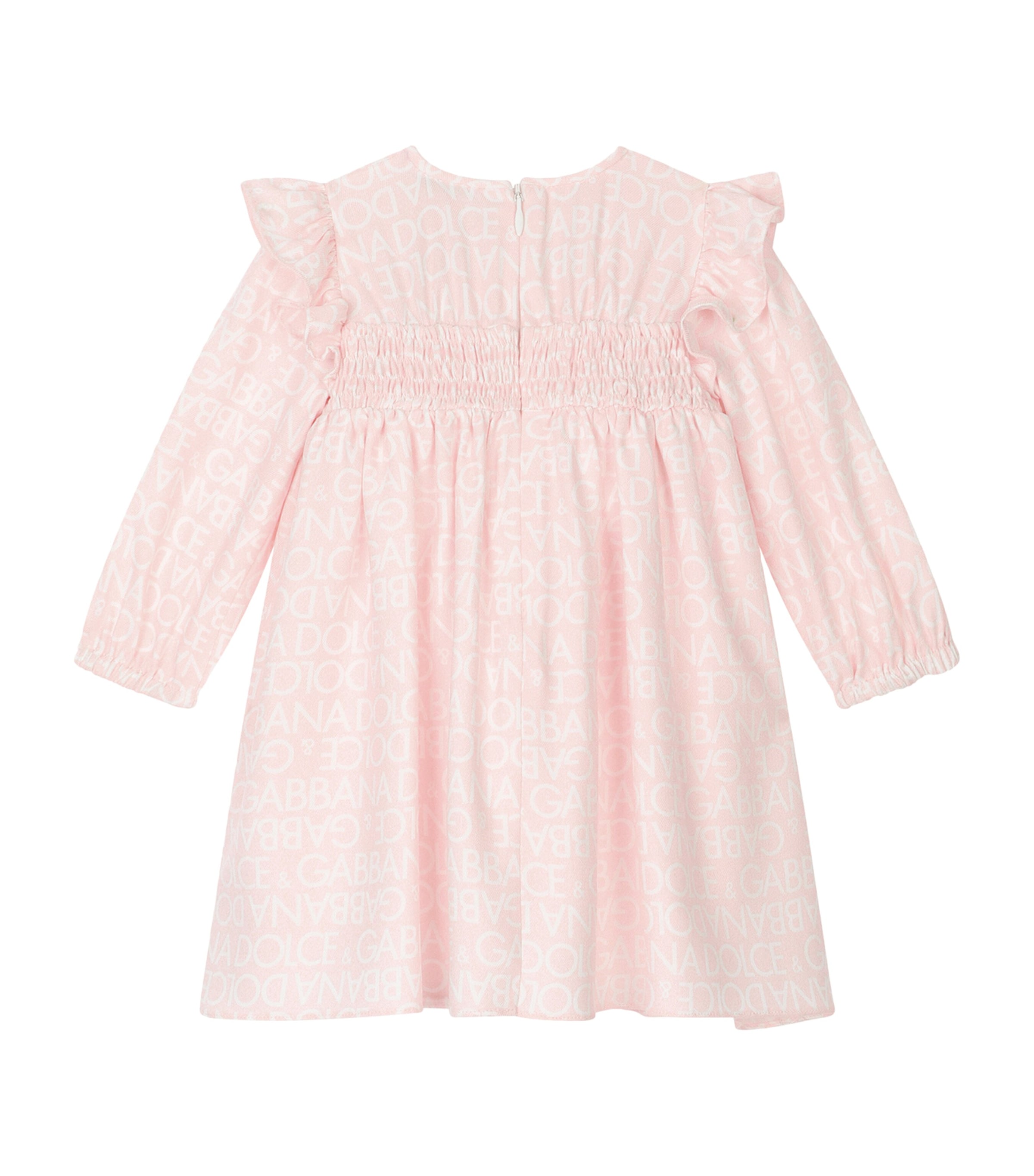 Dolce&Gabbana Kids Logo Print Dress and Bloomers Set (3-30 Months) Hfxca Dg Bianco Image 2